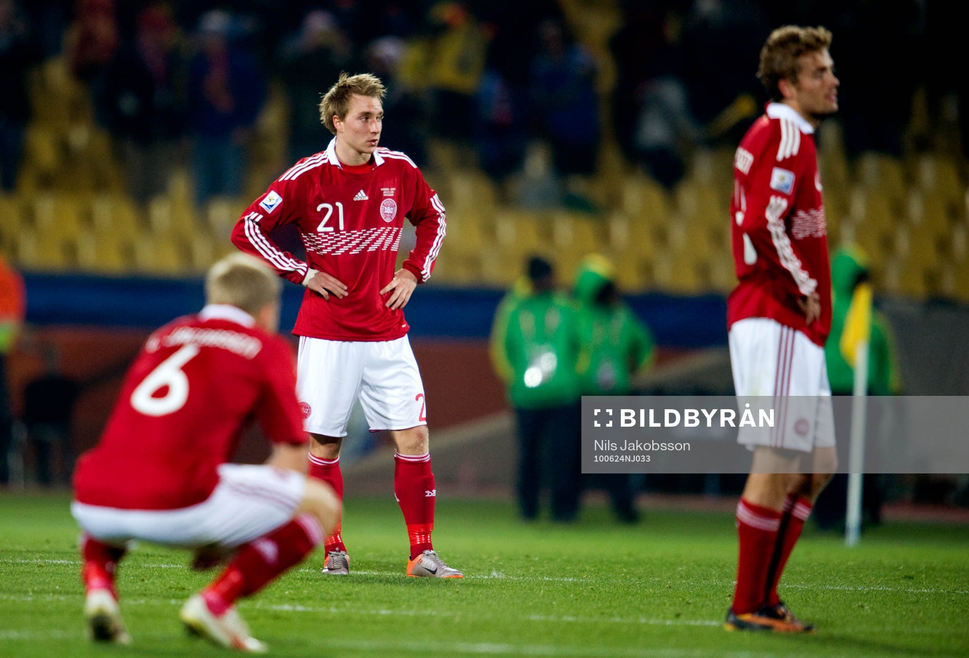 Lars Jacobsen, Christian Eriksen, Jakob Poulsen, Danmark