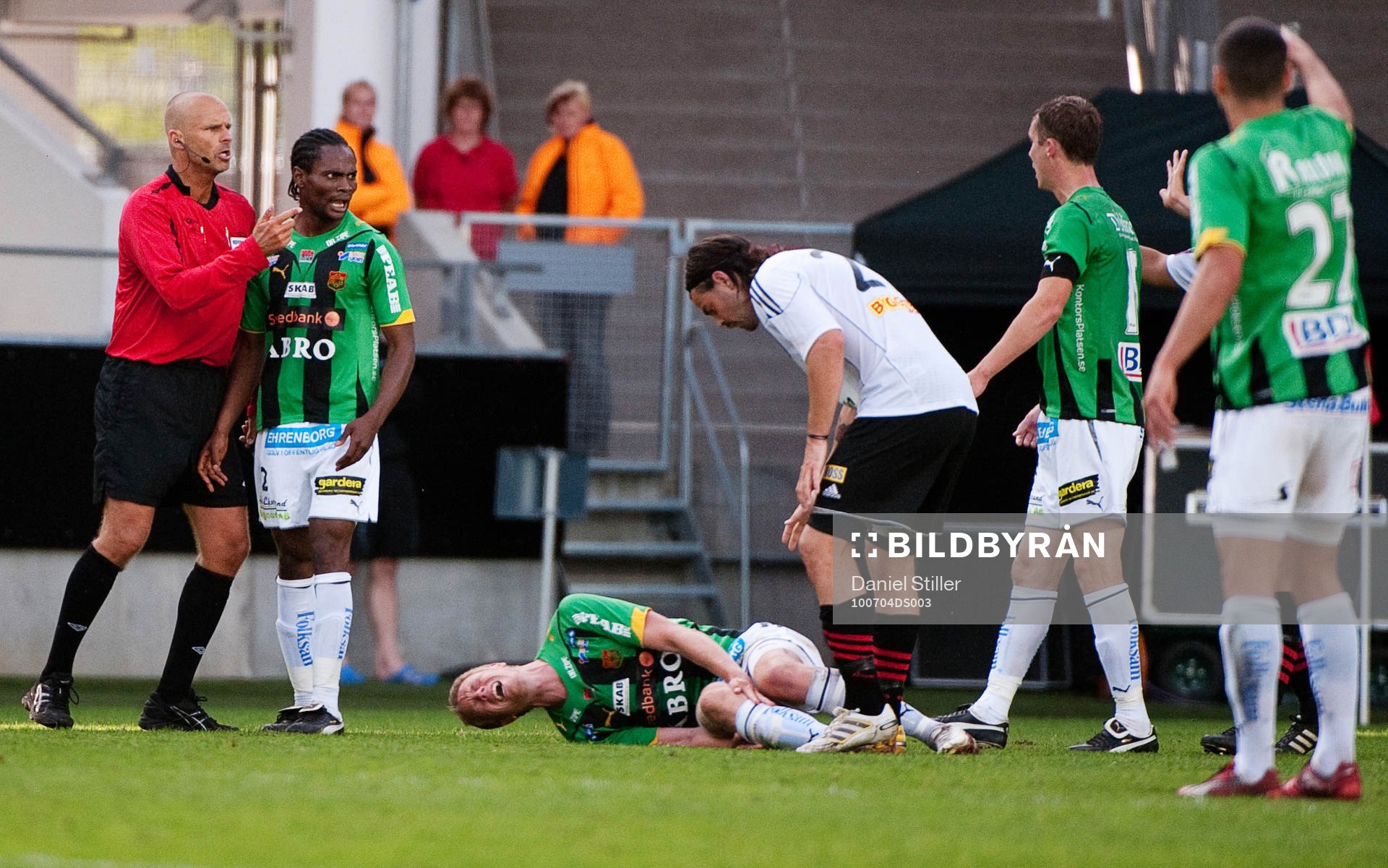 Björn Andersson, GAIS, gick lämna planen skadad