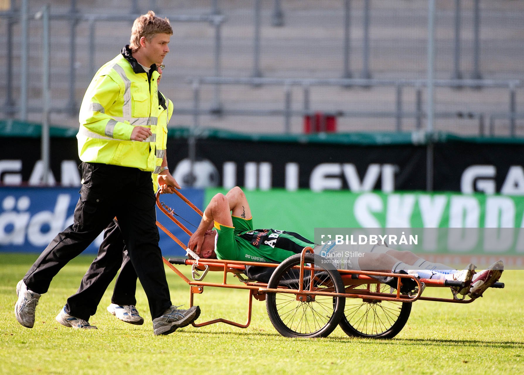Björn Andersson, GAIS, gick lämna planen skadad