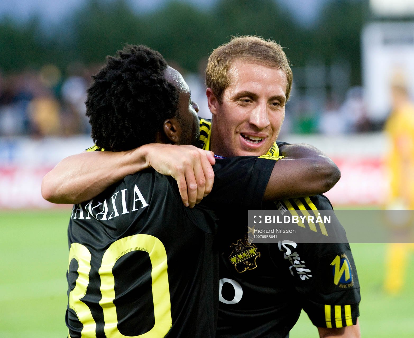 Dulee Johnson och Kenny Pavey, AIK, jubel