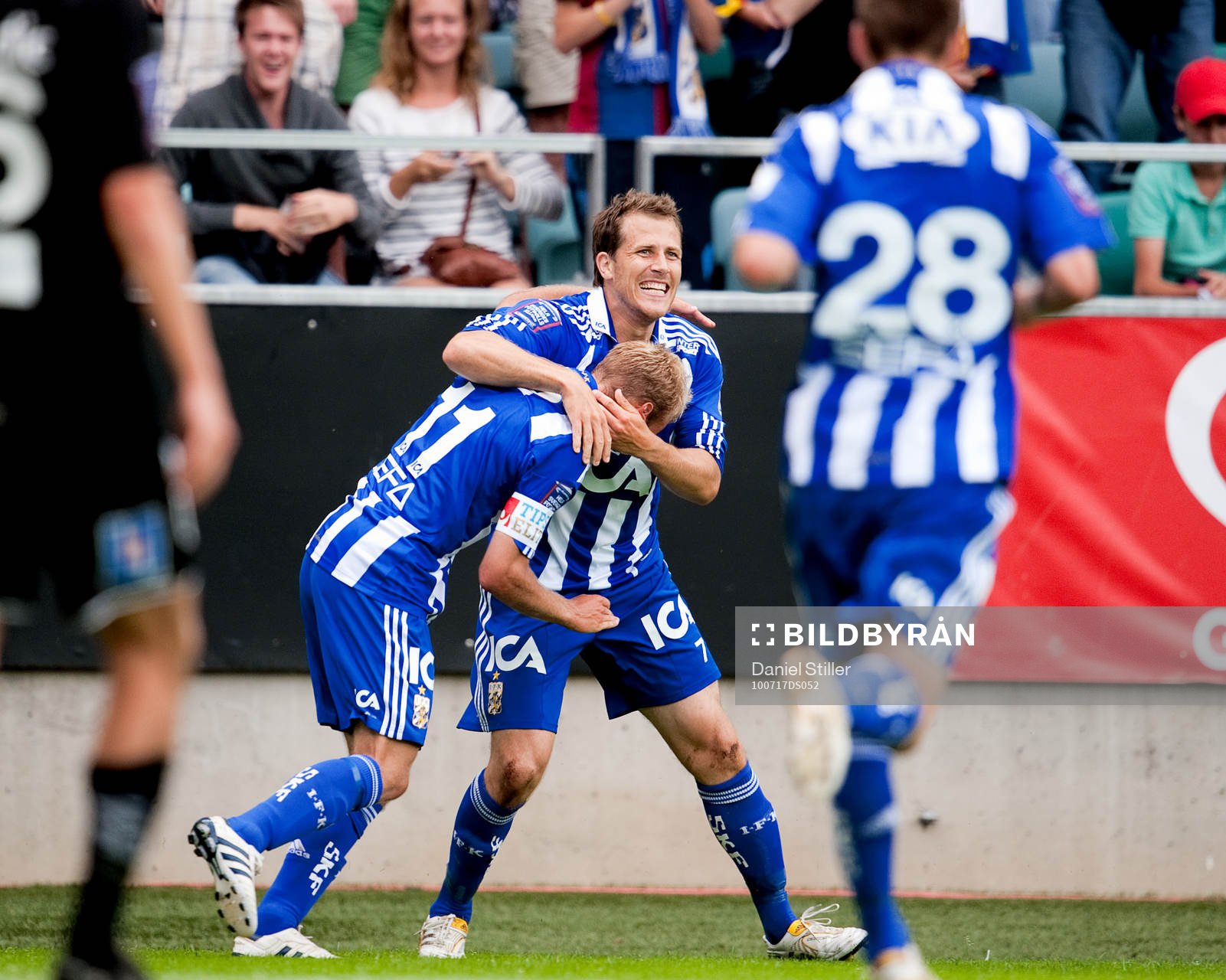 Tobias Hysén, Göteborg, gör 1-0. Jubel