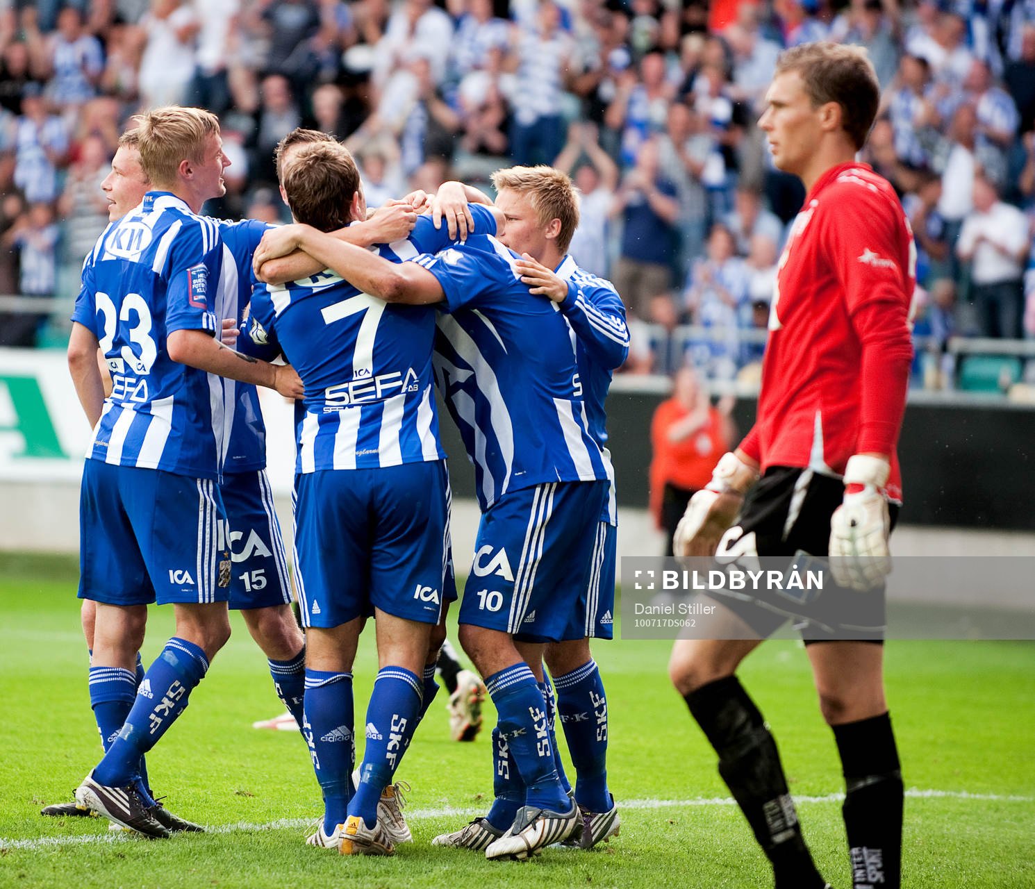 Ragnar Sigurdsson, Göteborg, gör 3-0, Jubel. Robin