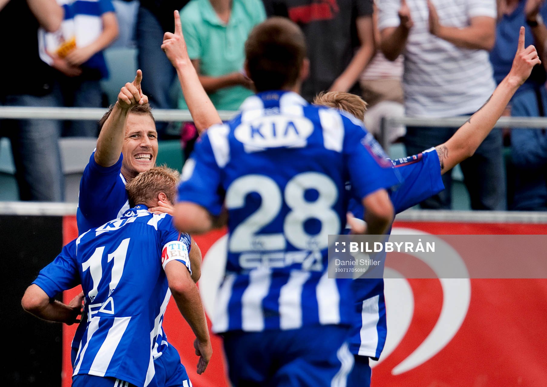 Tobias Hysén, Göteborg, gör 1-0. Jubel