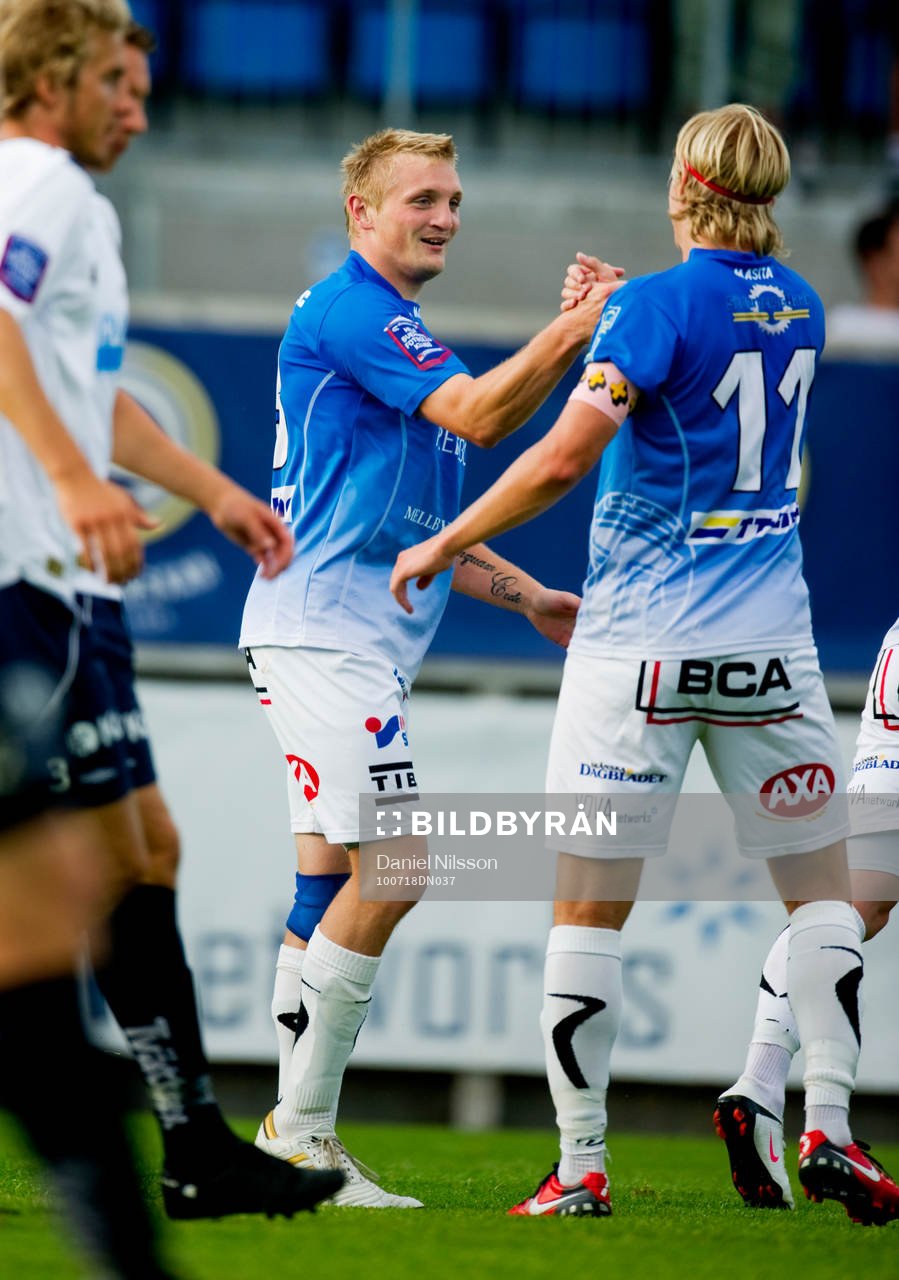 Trelleborgs två målskyttar Fredrik Jensen och Andreas