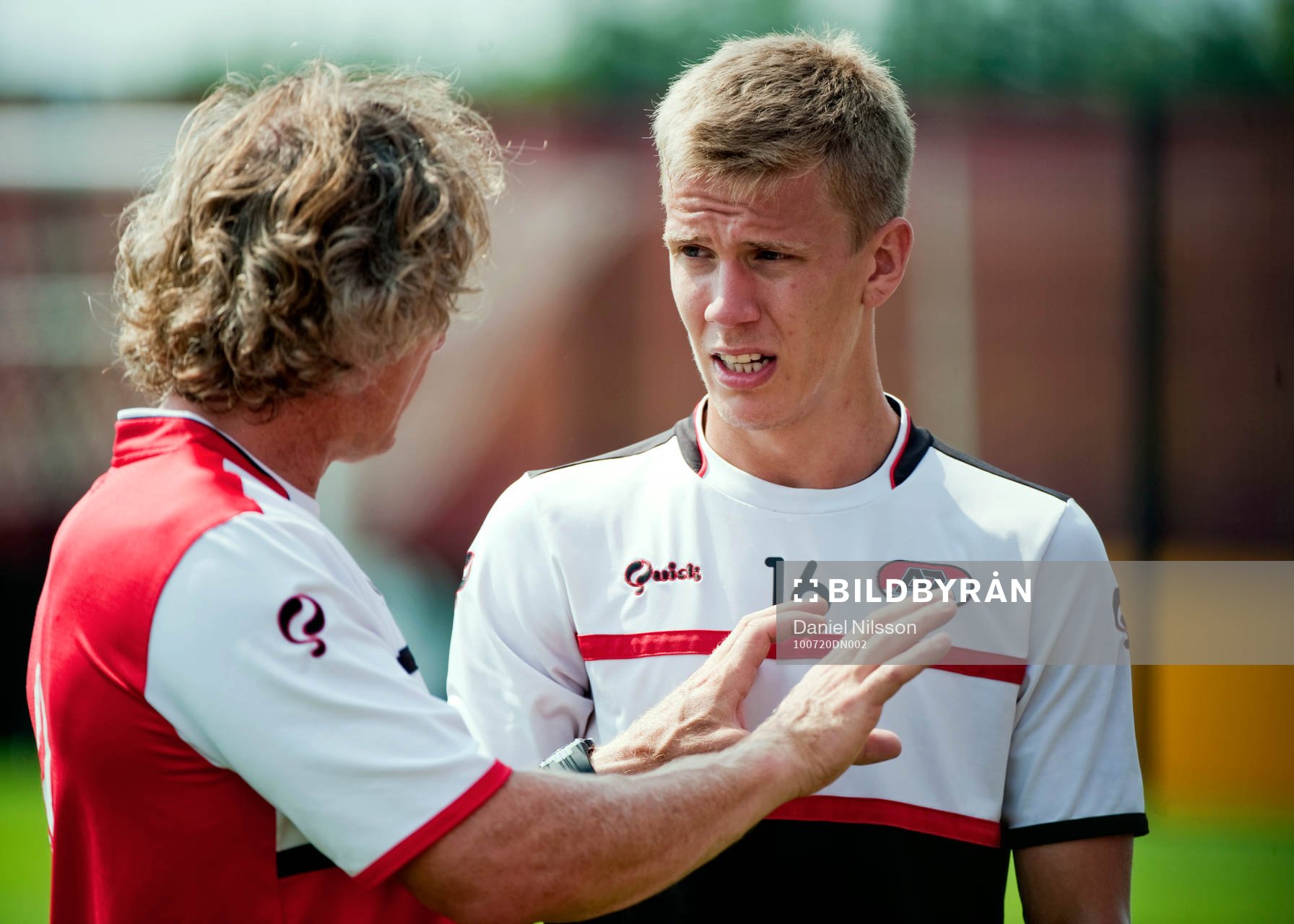 Pontus Wernbloom pratar med tränare Gertjan Verbeek