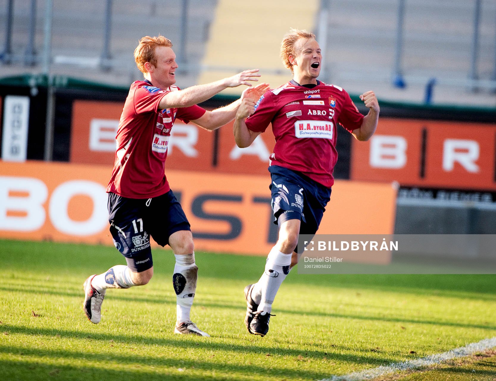 Christofer Bentsson, Örgryte, gör 2-0. Jubel Robin Jonsson