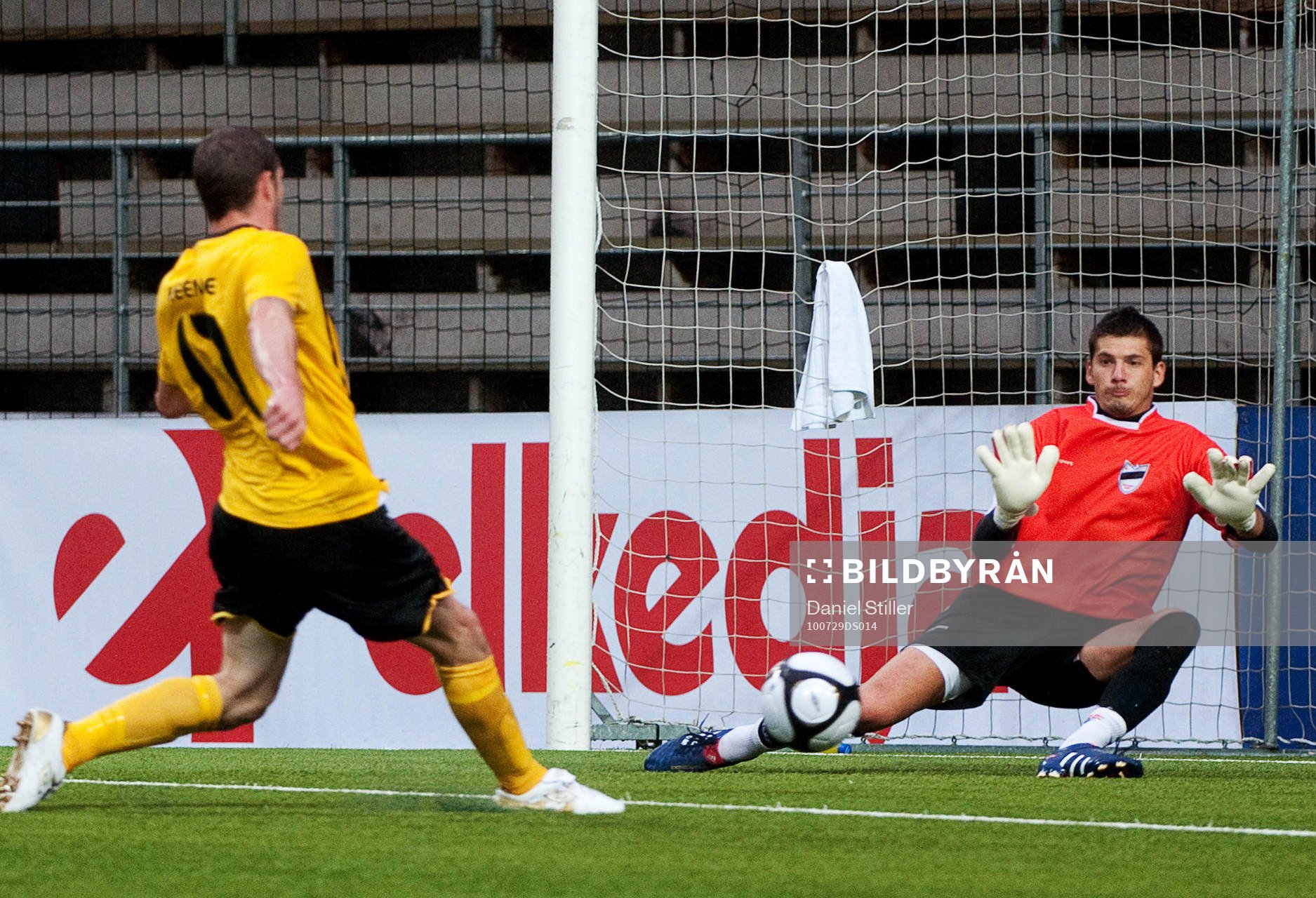 James Keene, Elfsborg, gör 5-0, Marko Jovanovski, målvakt