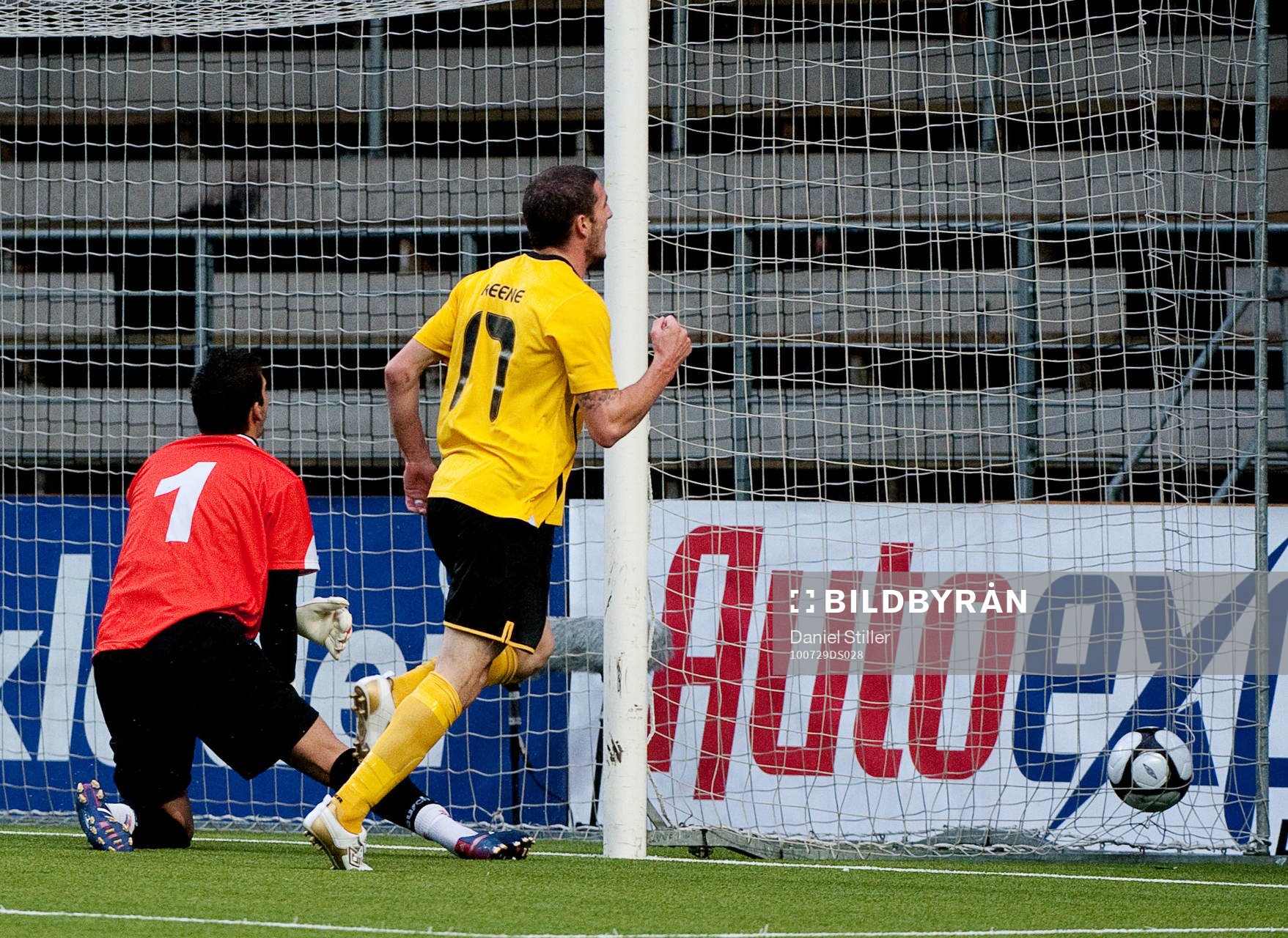James Keene, Elfsborg, gör 5-0, Marko Jovanovski, målvakt