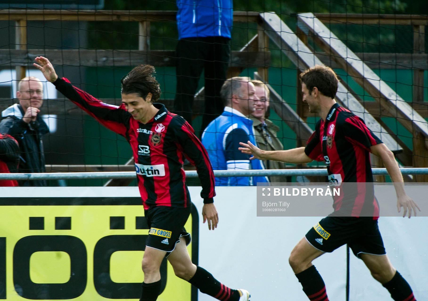 Babis Stefanidis och Olof Guterstam, glädje, jubel