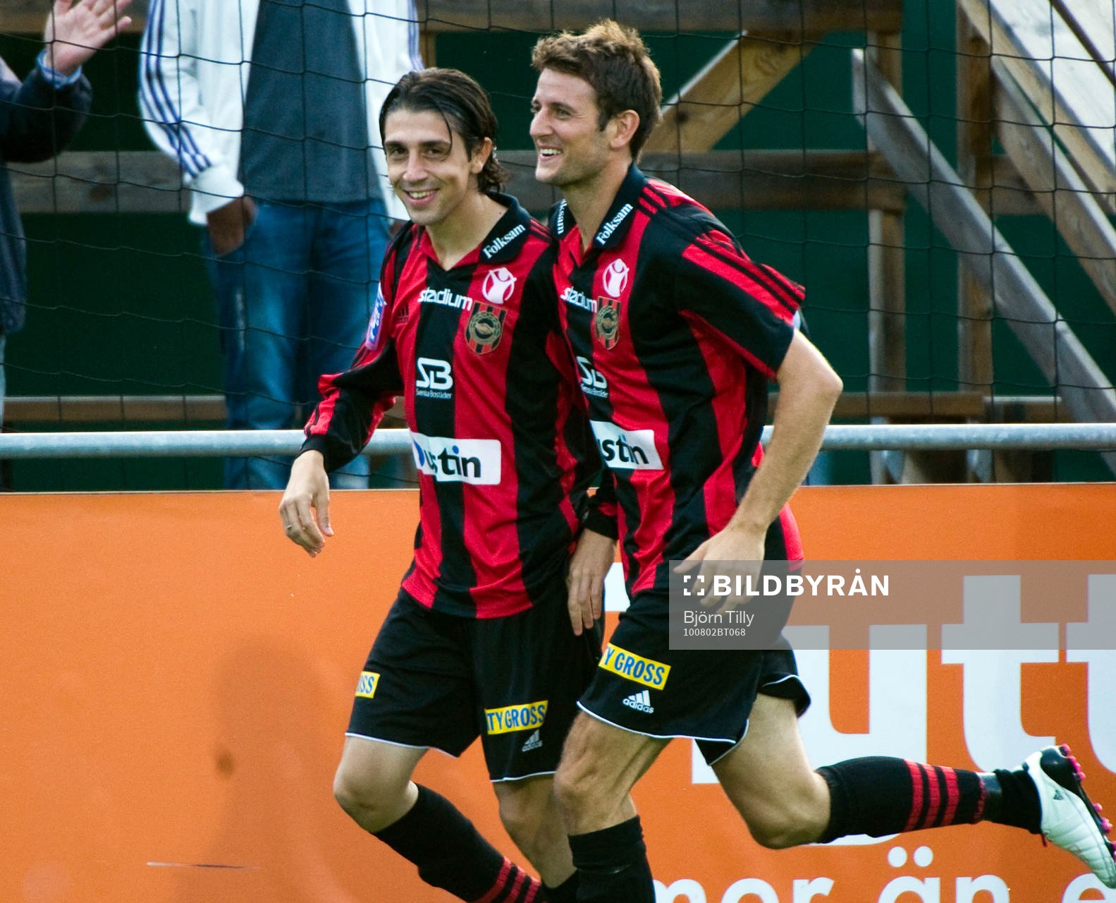 Babis Stefanidis och Olof Guterstam, glädje, jubel