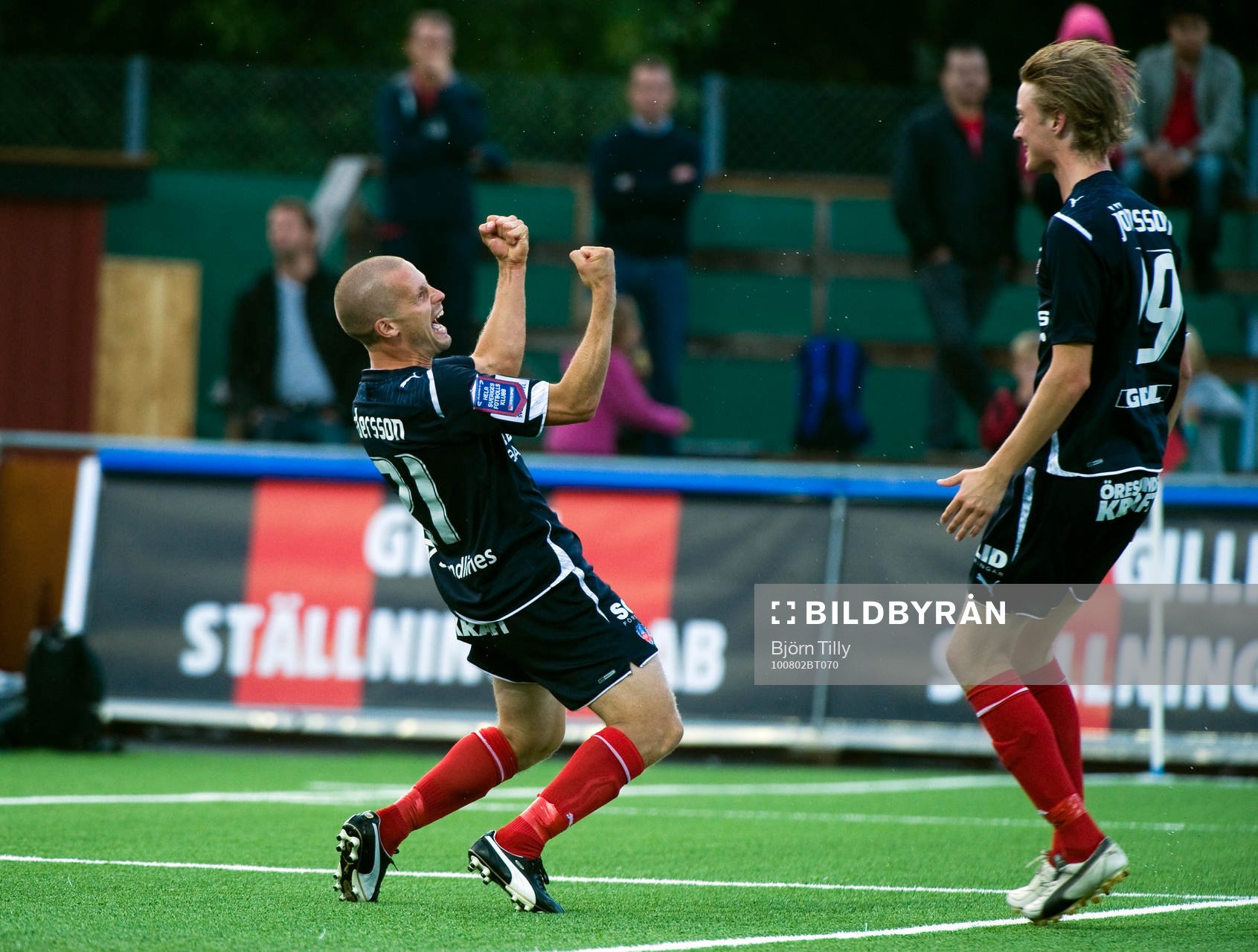 Christoffer Andersson, och Rasmus Jönsson, glädje, jubel