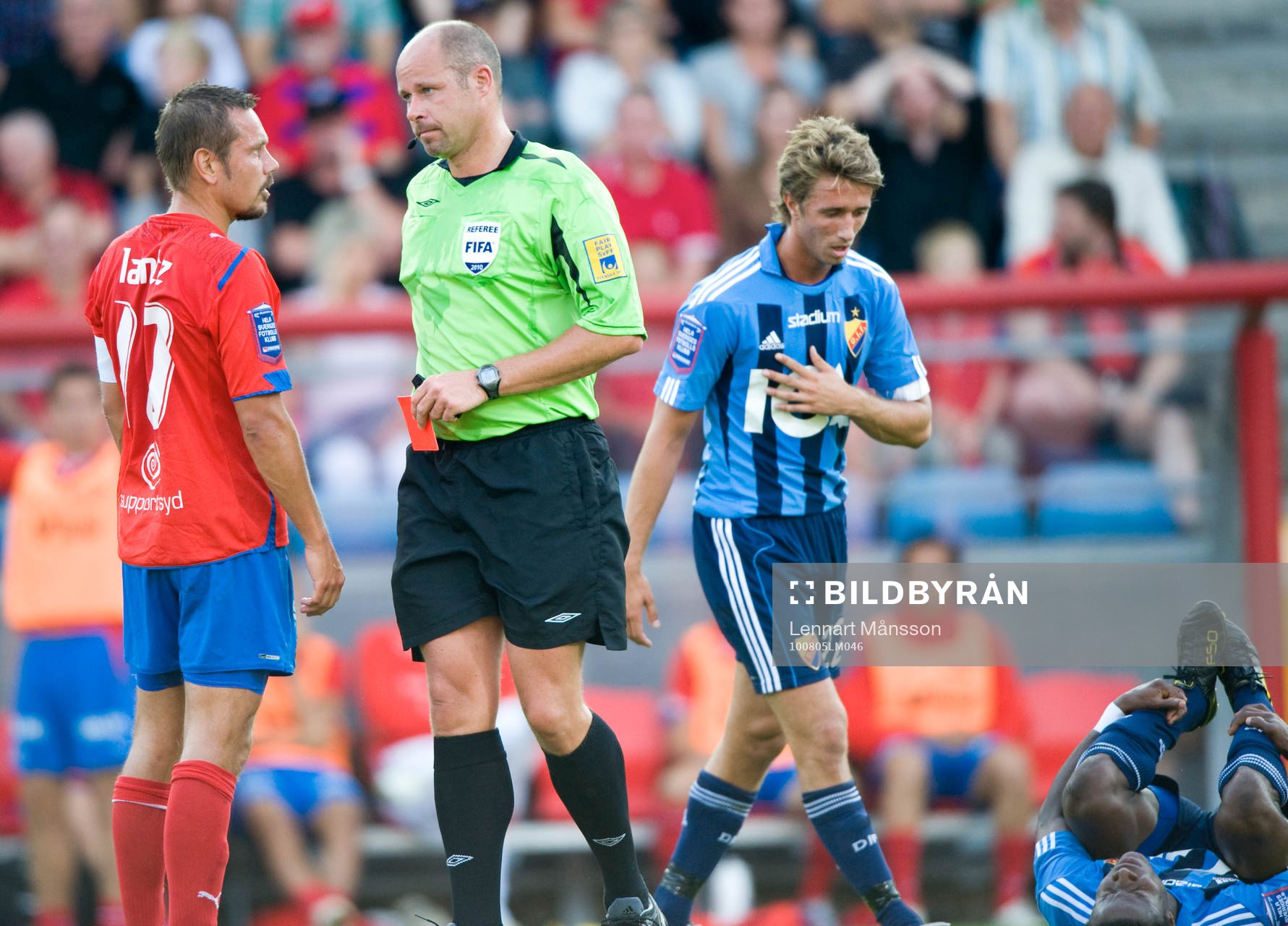 Utvisning, rött kort. Marcus Lantz, Helsingborg, har