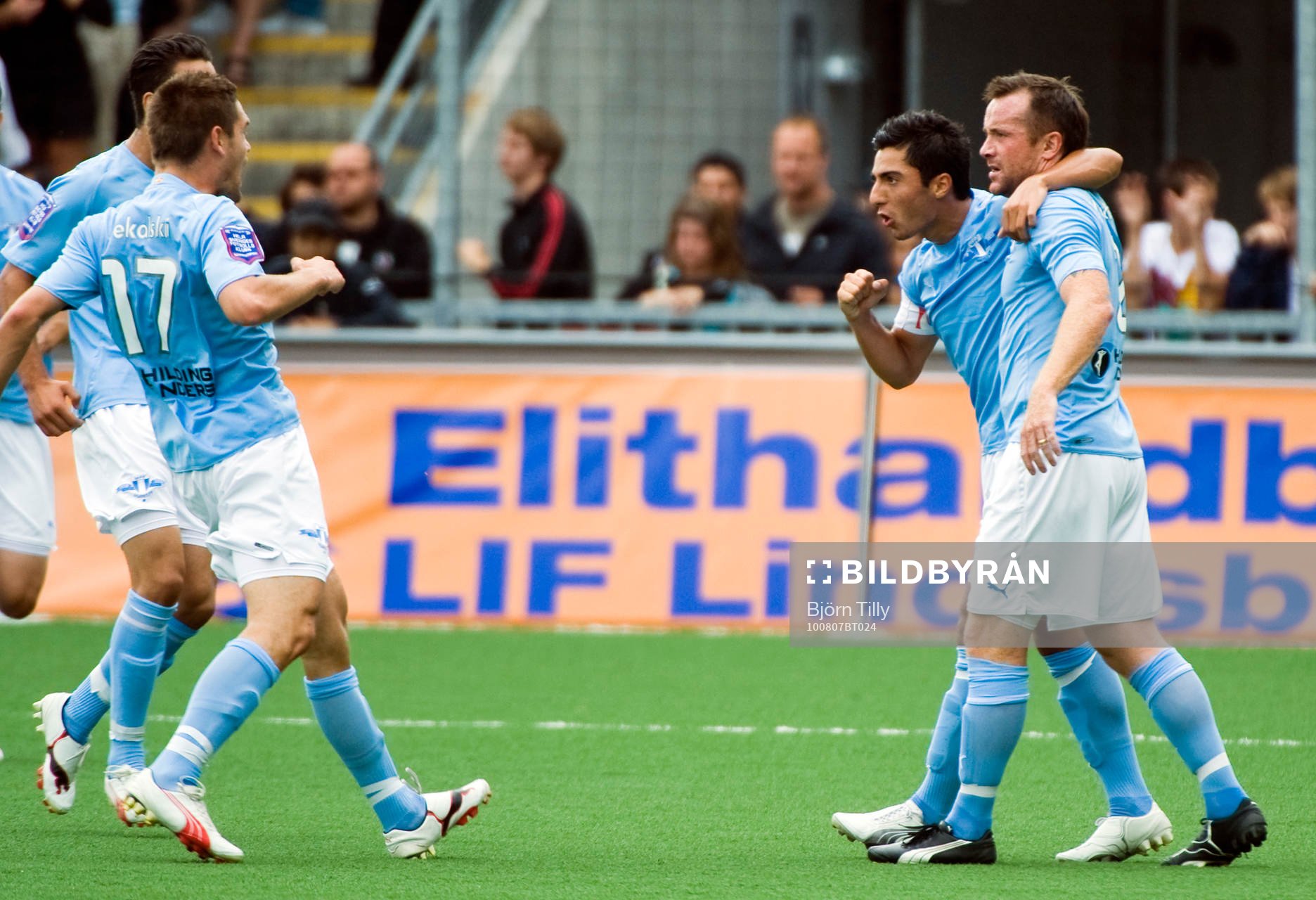 Jiloan Hamad och Ulrich Vinzents. Malmö jubel