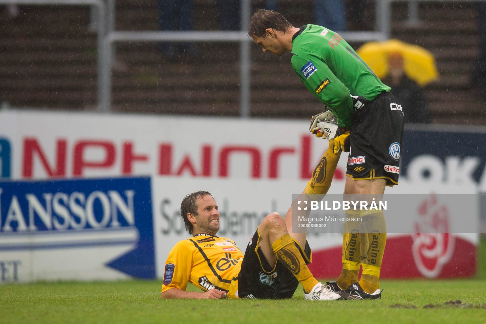 Mathias Florén, Elfsborg och målvakt Ante Covic, Elfsborg (Skada, Kramp)