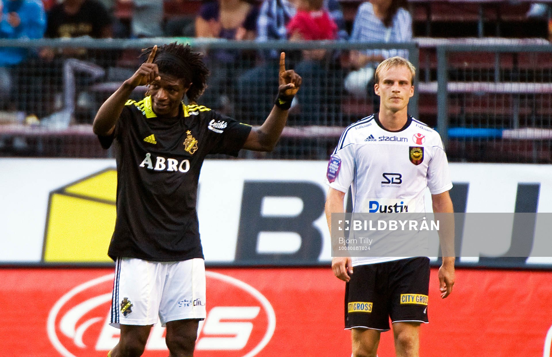 Mohamed Bangura, AIK (Jubel) och Pontus Segerström,
