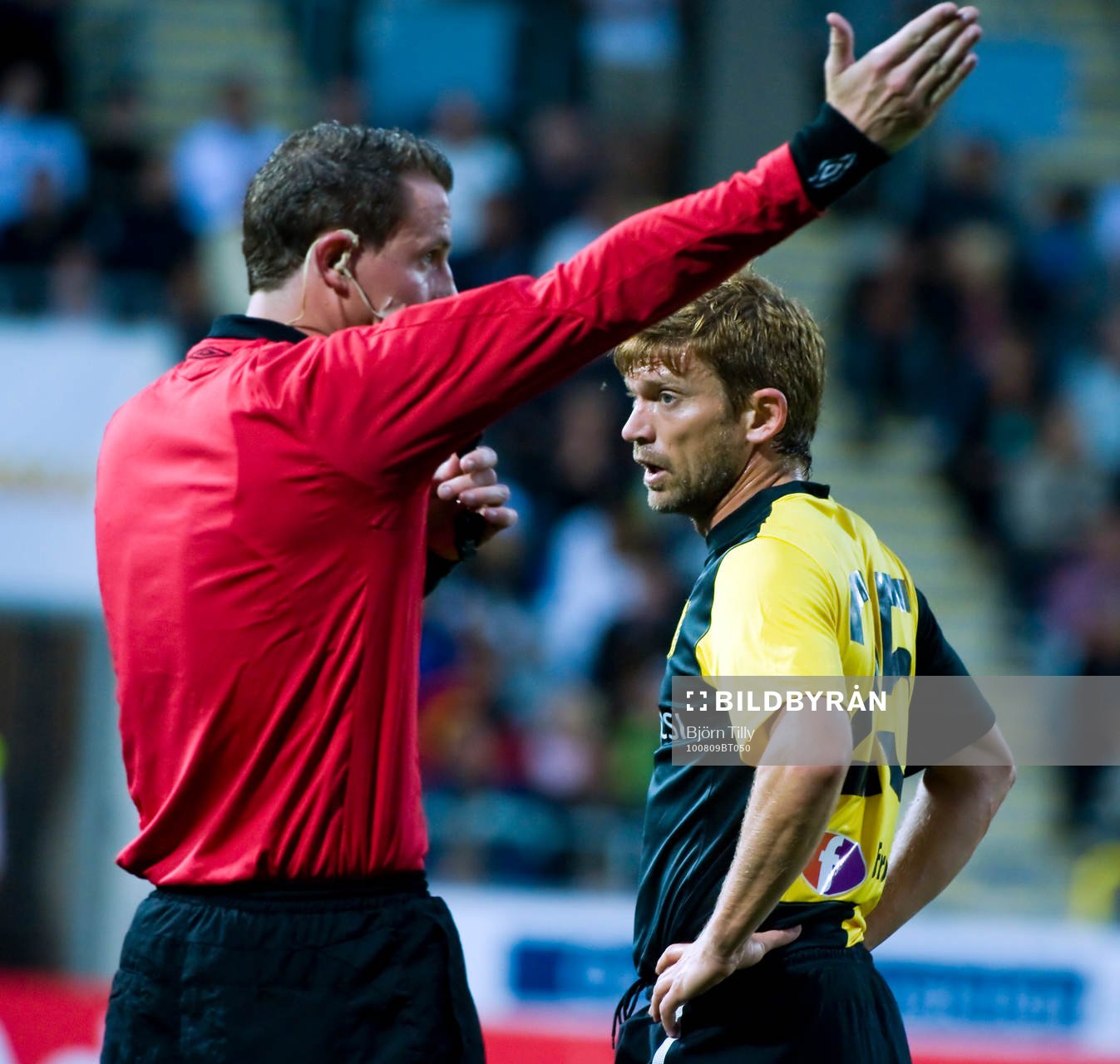 Andreas Ekberg,  domare och Jesper Blomqvist, Hammarby