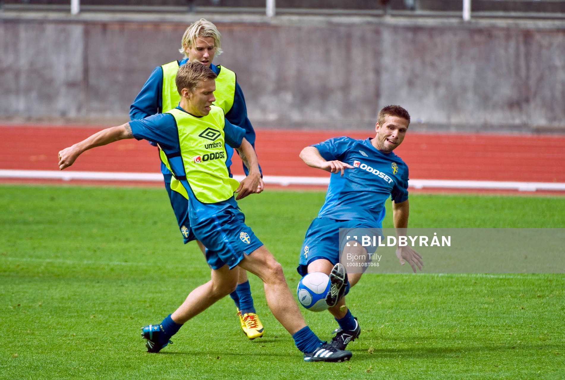 Pontus Wernbloom, Ola Toivonen och Anders Svensson, Sverige