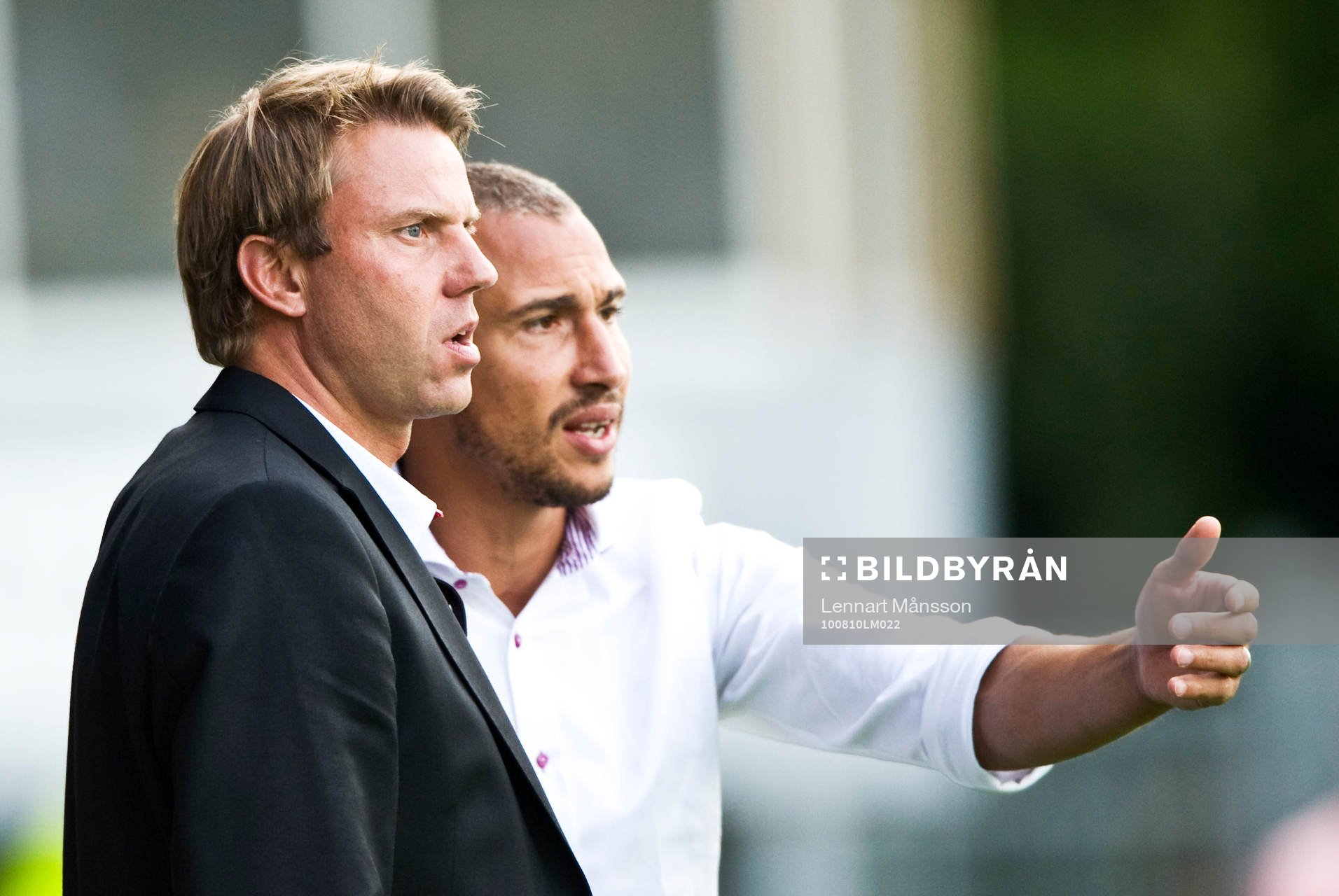 Hasse Eklund, assisterande tränare och Henrik Larsson