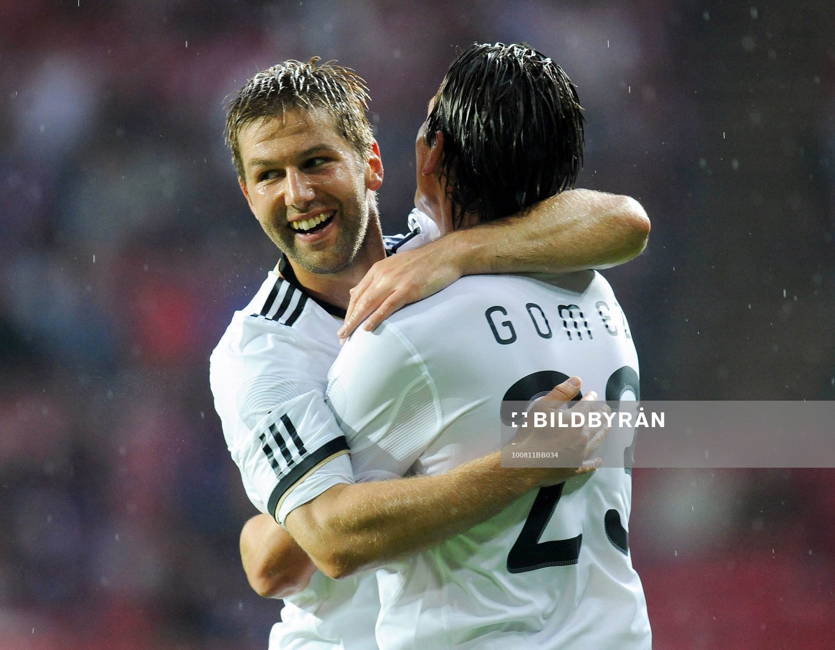Thomas Hitzlesperger och Mario Gomez, Tyskland, jubel