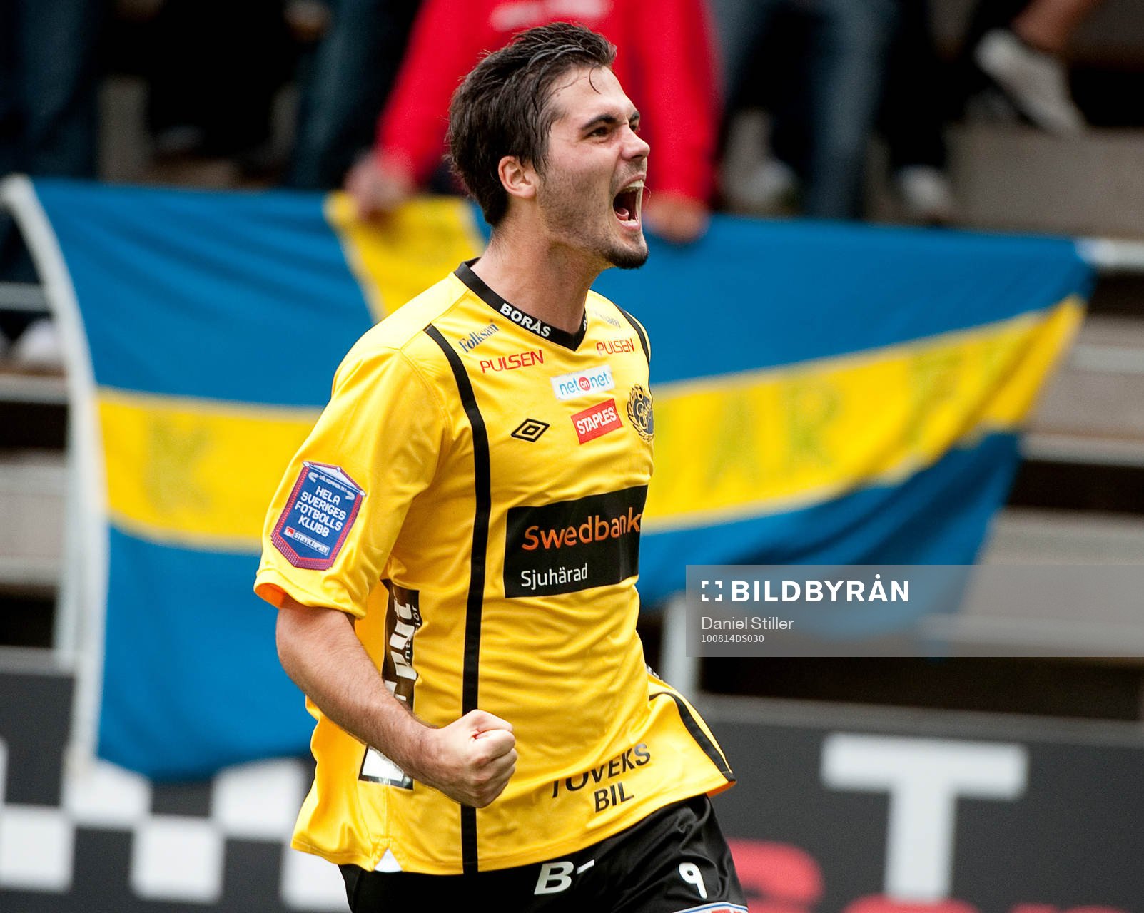 Denni Avdic, Elfsborg, gör 3-1. Jubel