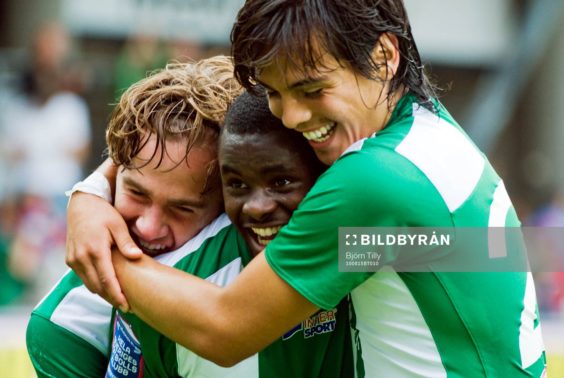 Simon Helg, Maic Sema och Mauro Saez Jarpa, Hammarby (Jubel)