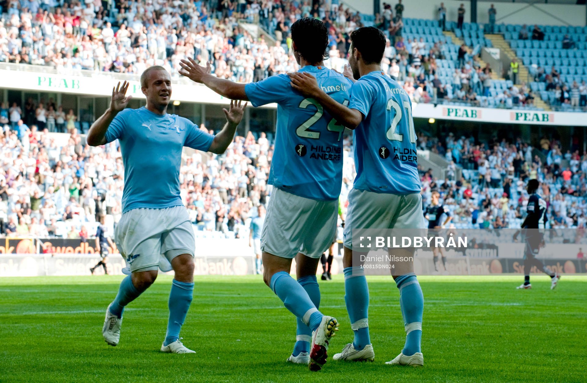 Daniel Larsson, Agon Mehmeti och Jimmy Durmaz, Malmö