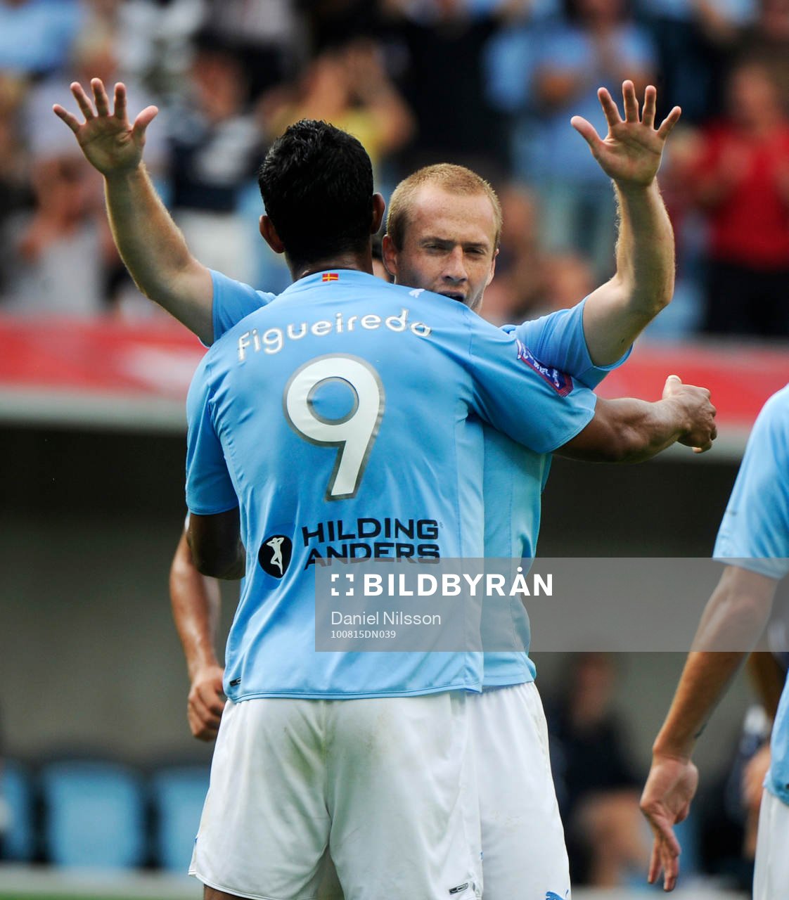 Daniel Larsson, Malmö har gjort 1-0. jubel  med Wilton