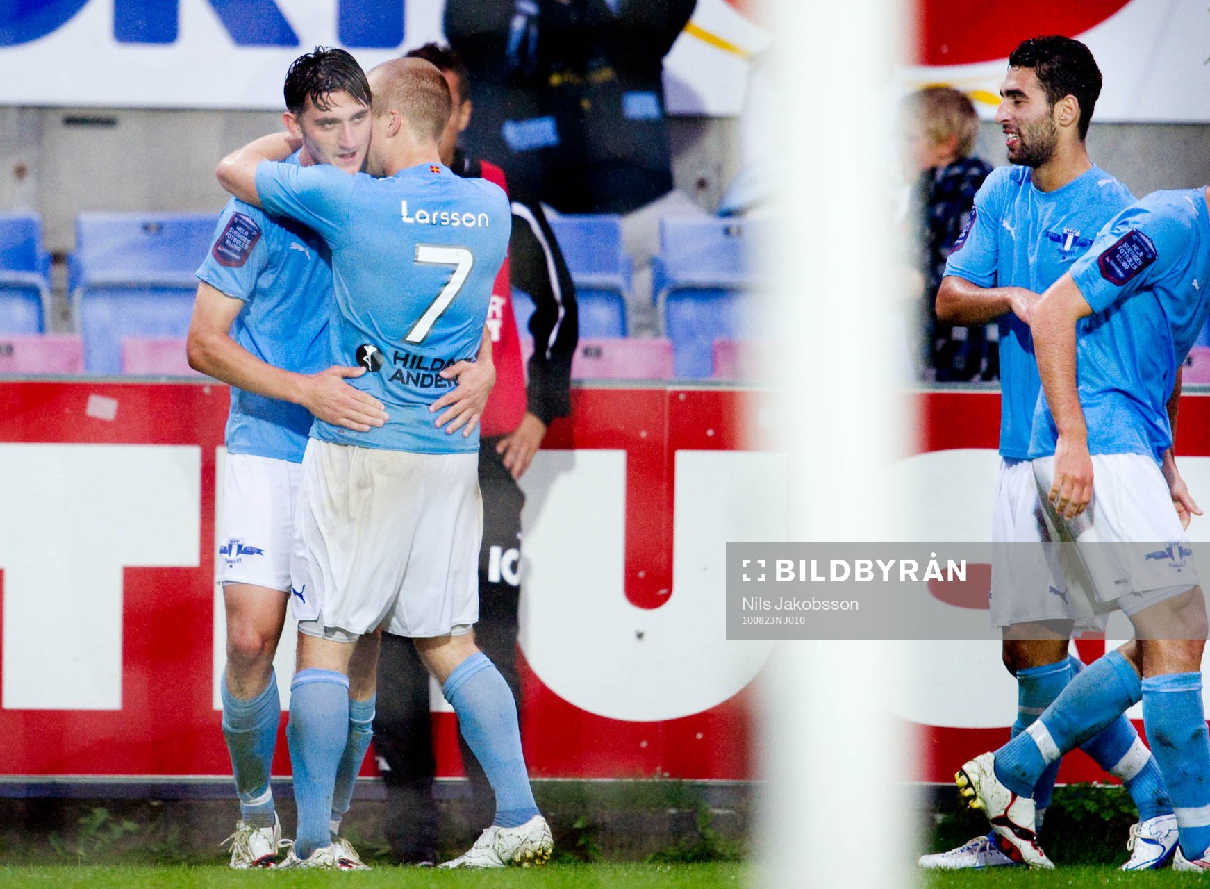 Agon Mehmeti, Daniel Larsson, Malmö FF, jubel