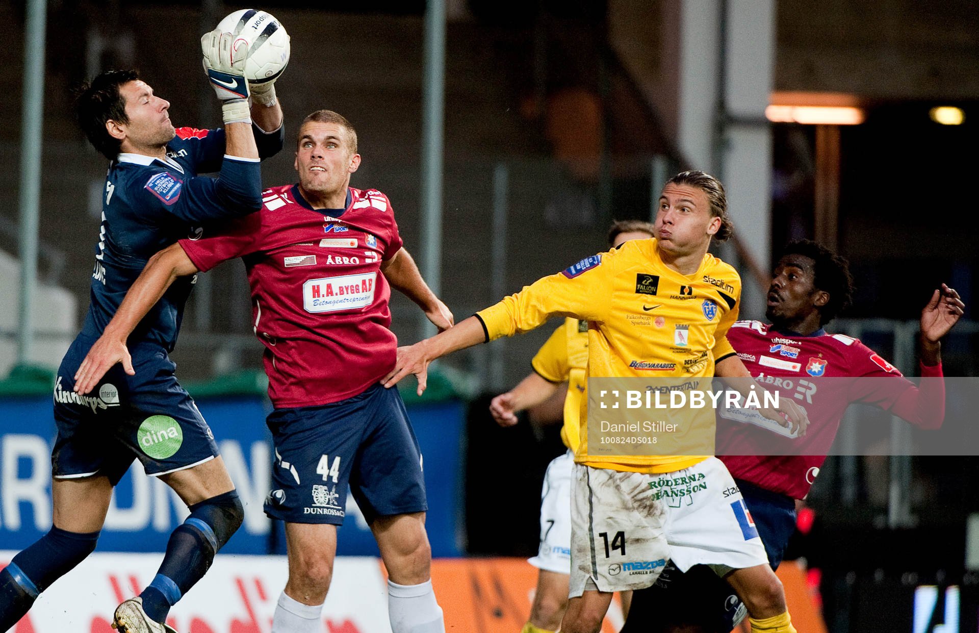 Erik Johansson, Stojan Lukic, målvakt Falkenberg, David