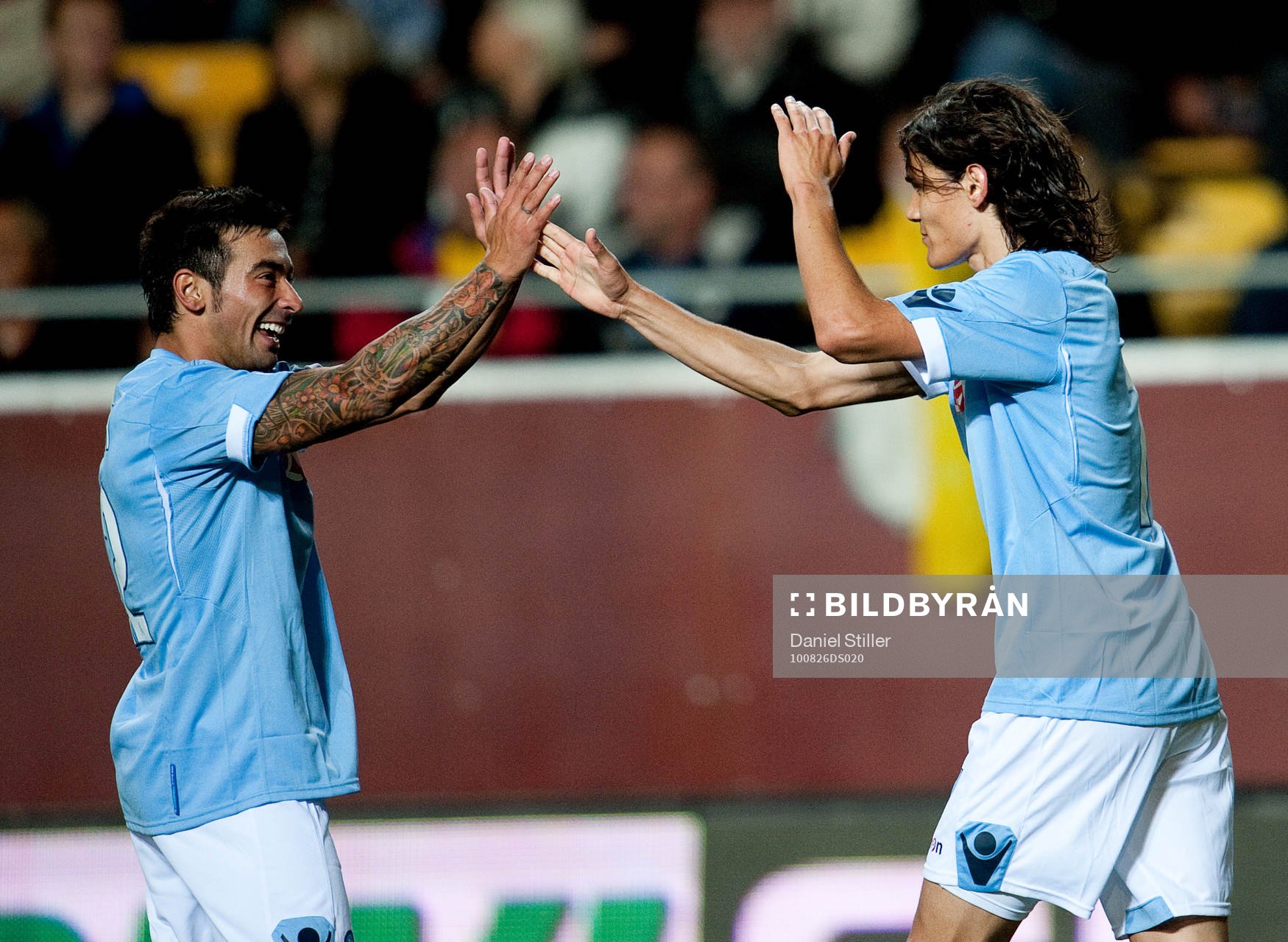  Ezequiel Lavezzi, Dinson Roberto Cavani, Napoli, jubel