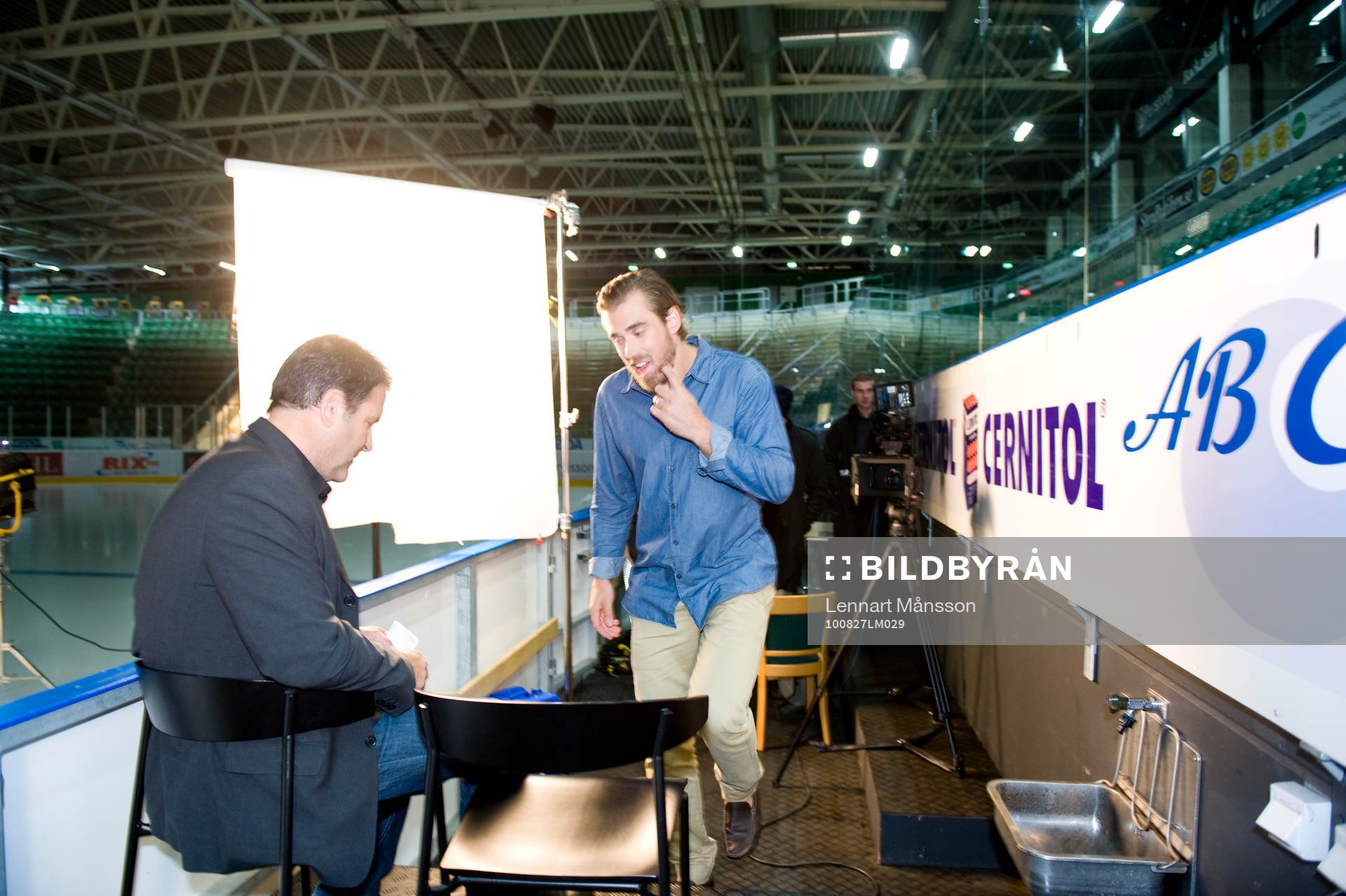 Ishockey, filminspelning Henrik Zetterberg