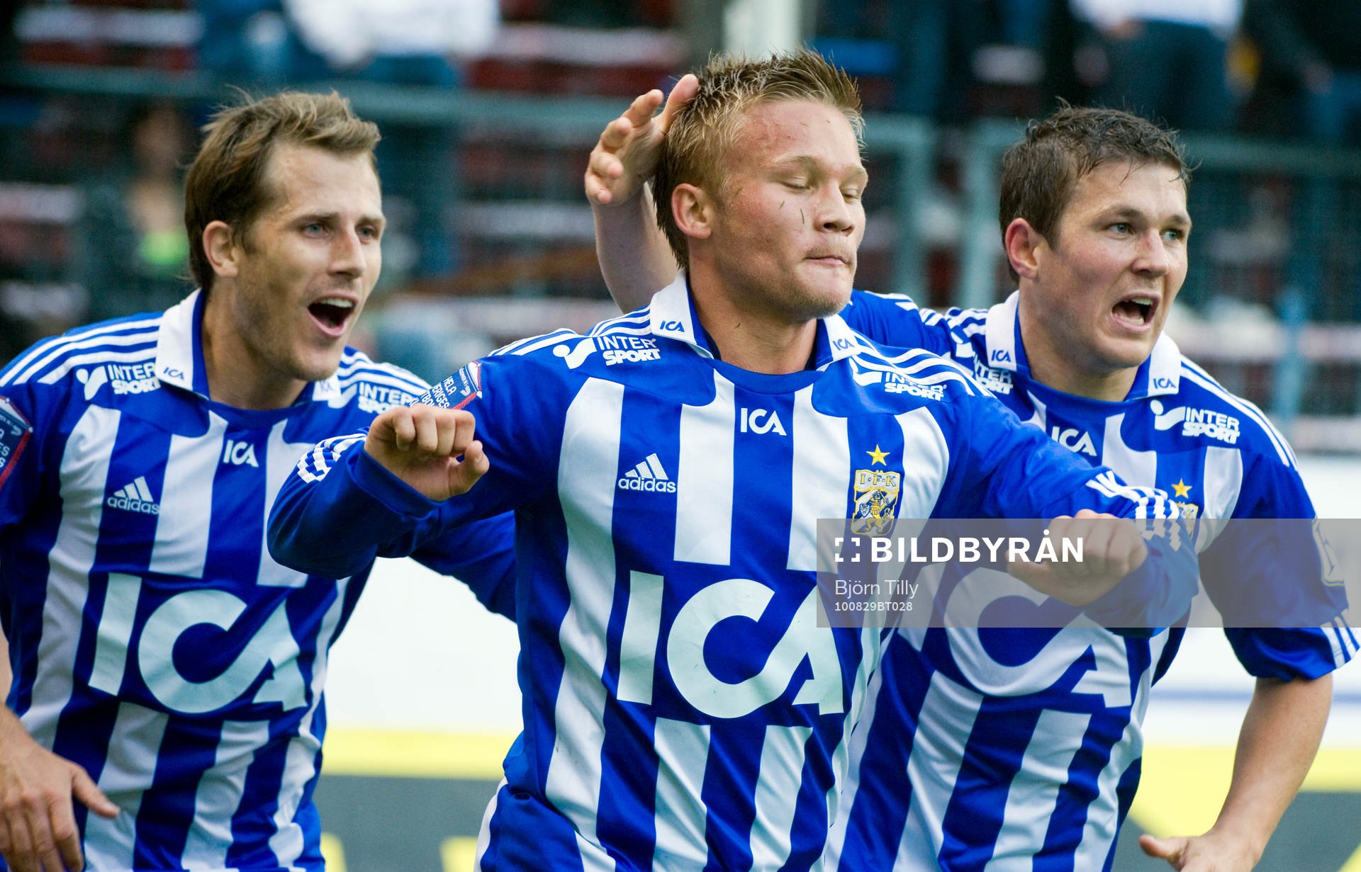 Tobias Hysén, Niklas Bärkroth och Hannes Stiller,