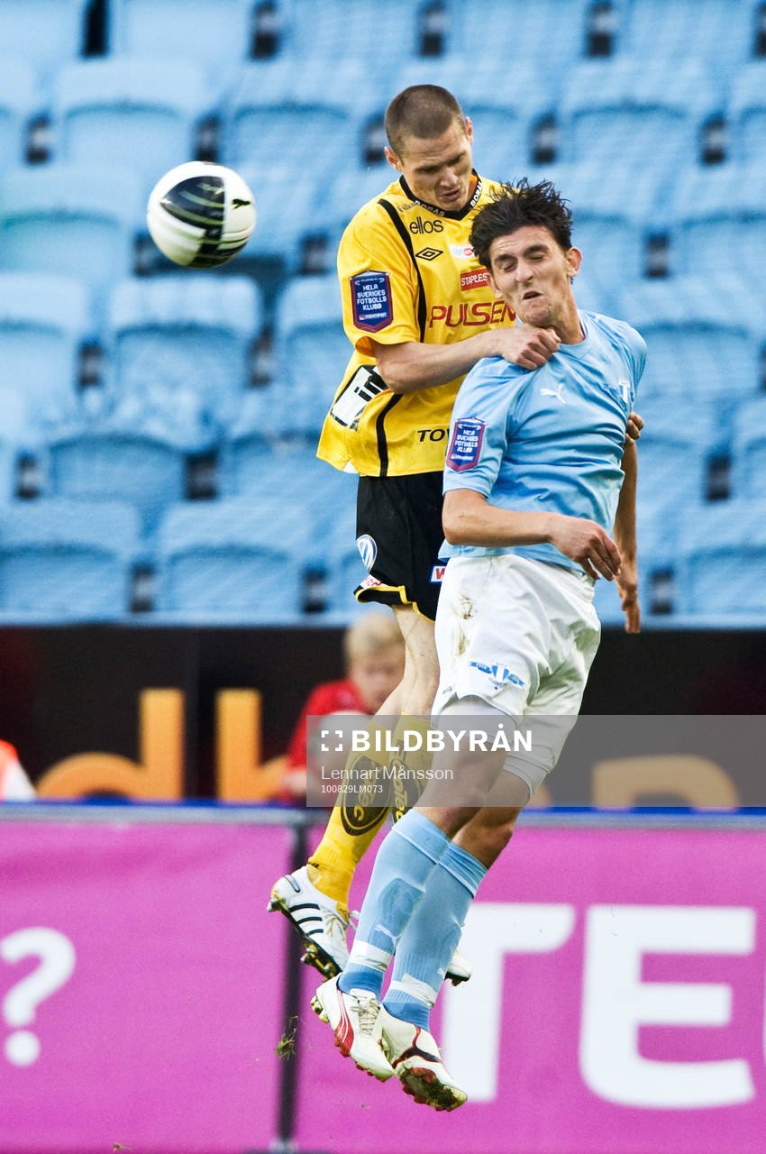 Jon Jönsson, Elfsborg och Agon Mehmeti, Malmö, nick,
