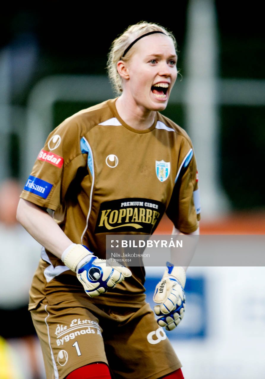Hedvig Lindahl, målvakt, skriker, Göteborg