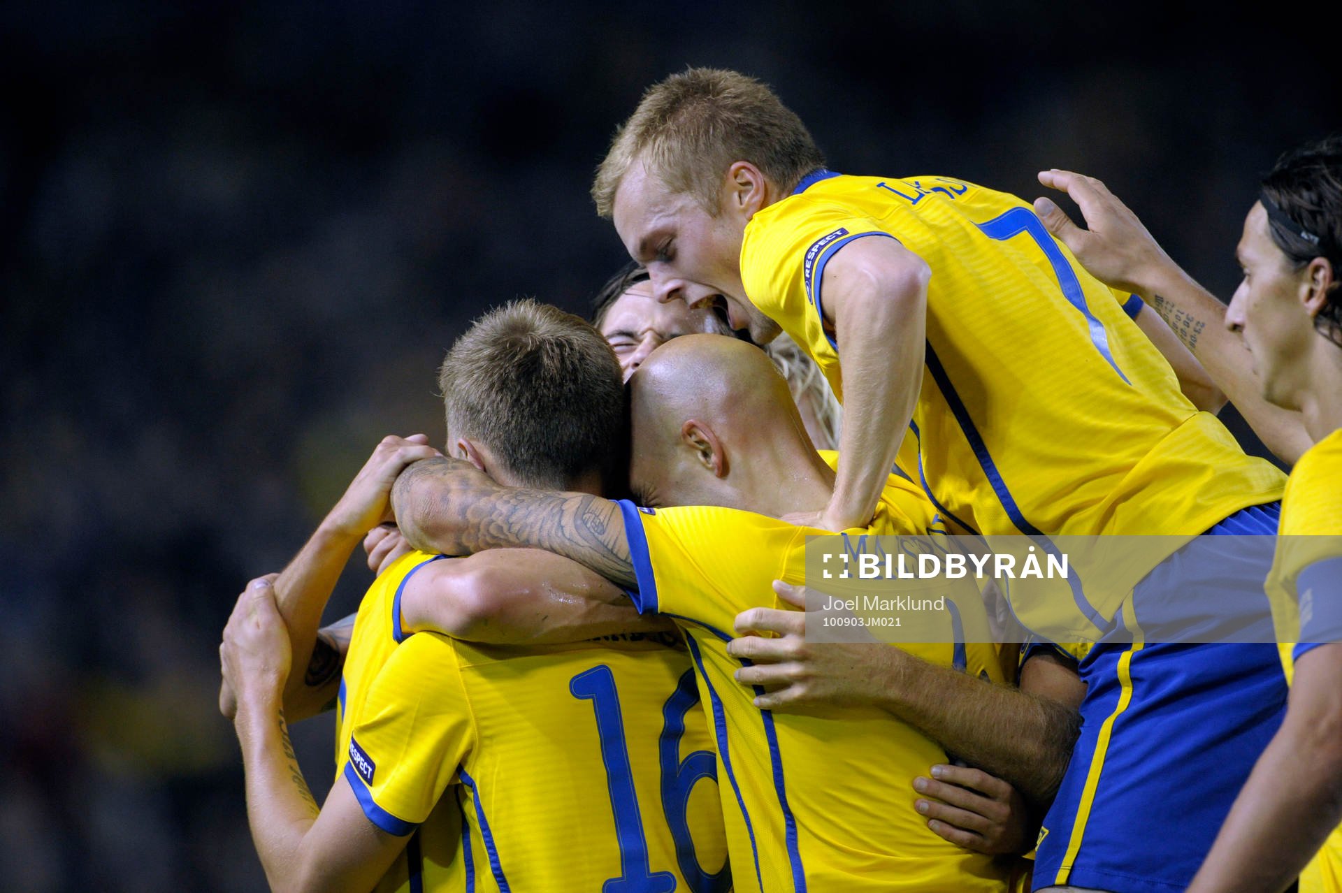  Pontus Wernbloom, Sverige jubel efter 2-0