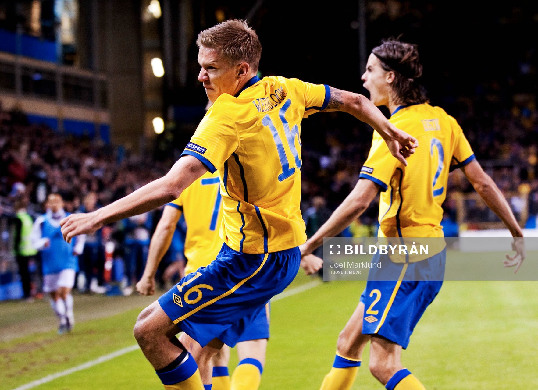 Pontus Wernbloom, Sverige, jubel