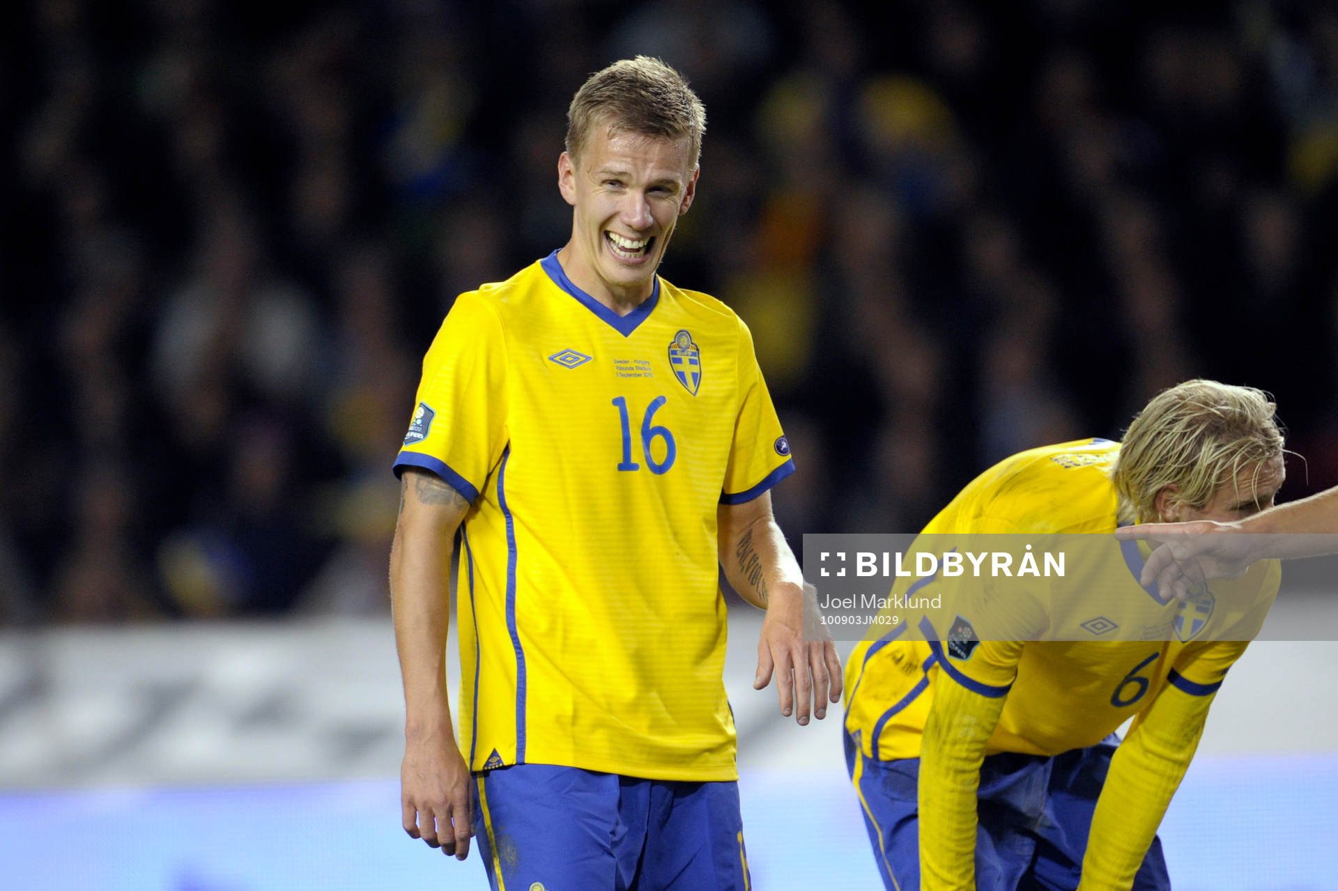  Pontus Wernbloom, Sverige jubel efter 2-0