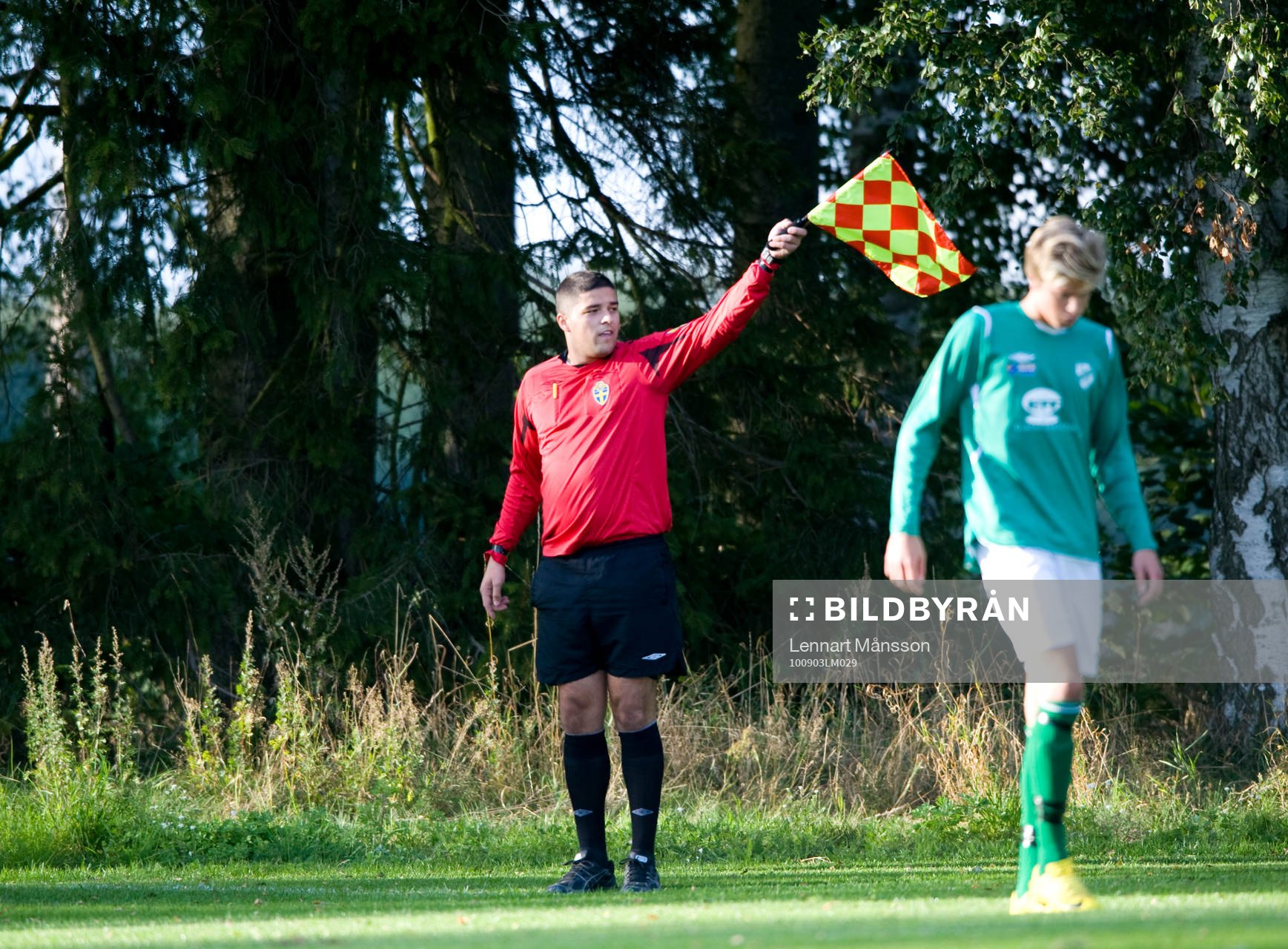 Linjeman, assisterande domare, flagga
