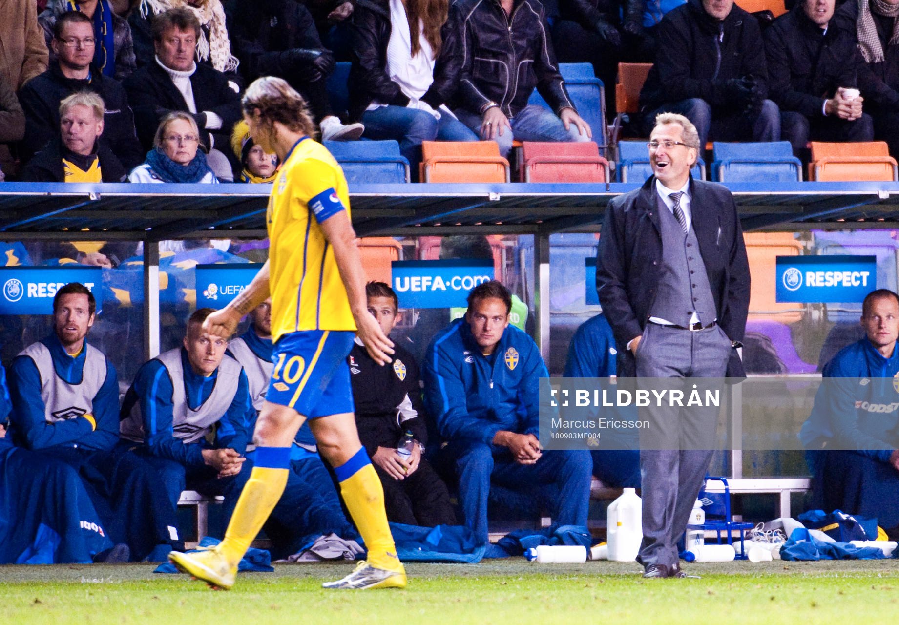 Zlatan Ibrahimovic och Erik Hamrén, förbundskapten