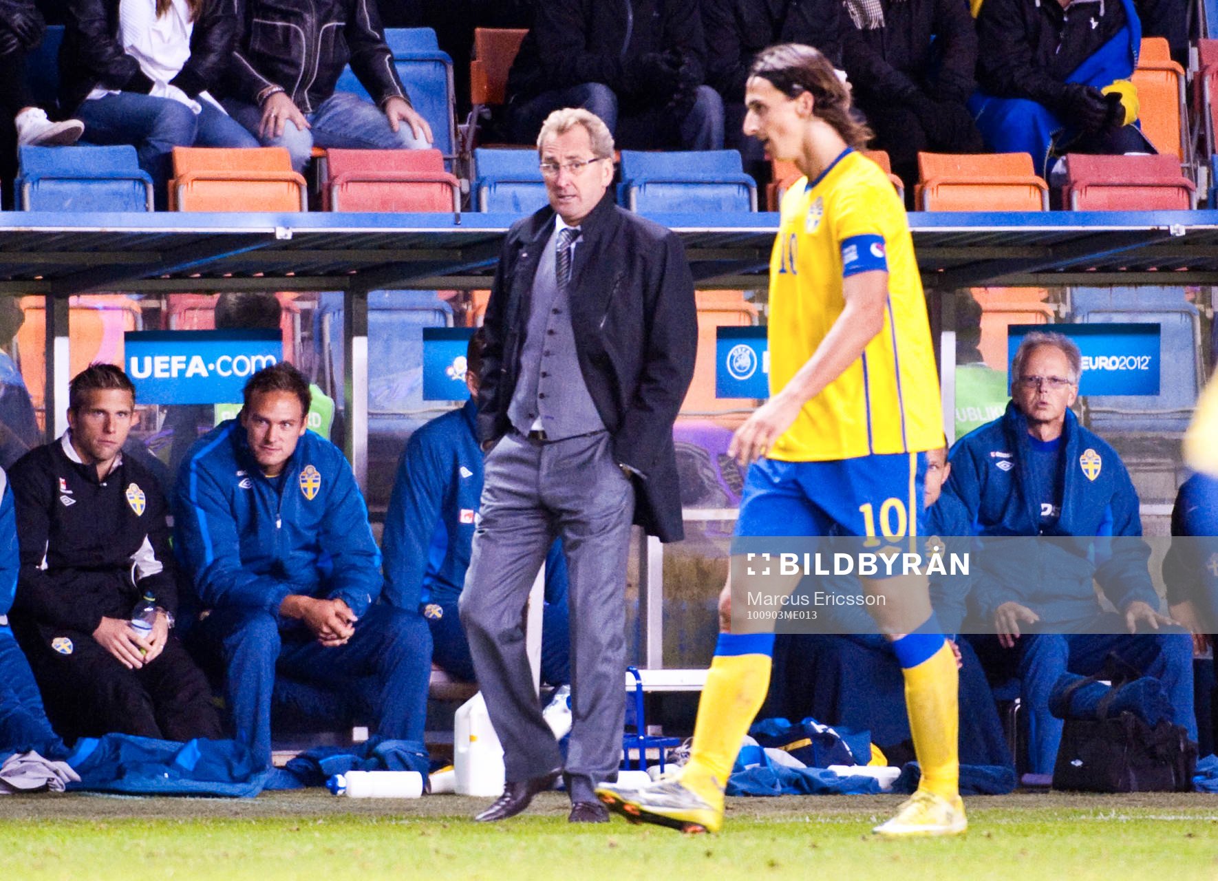 Erik Hamrén, förbundskapten och Zlatan Ibrahimovic