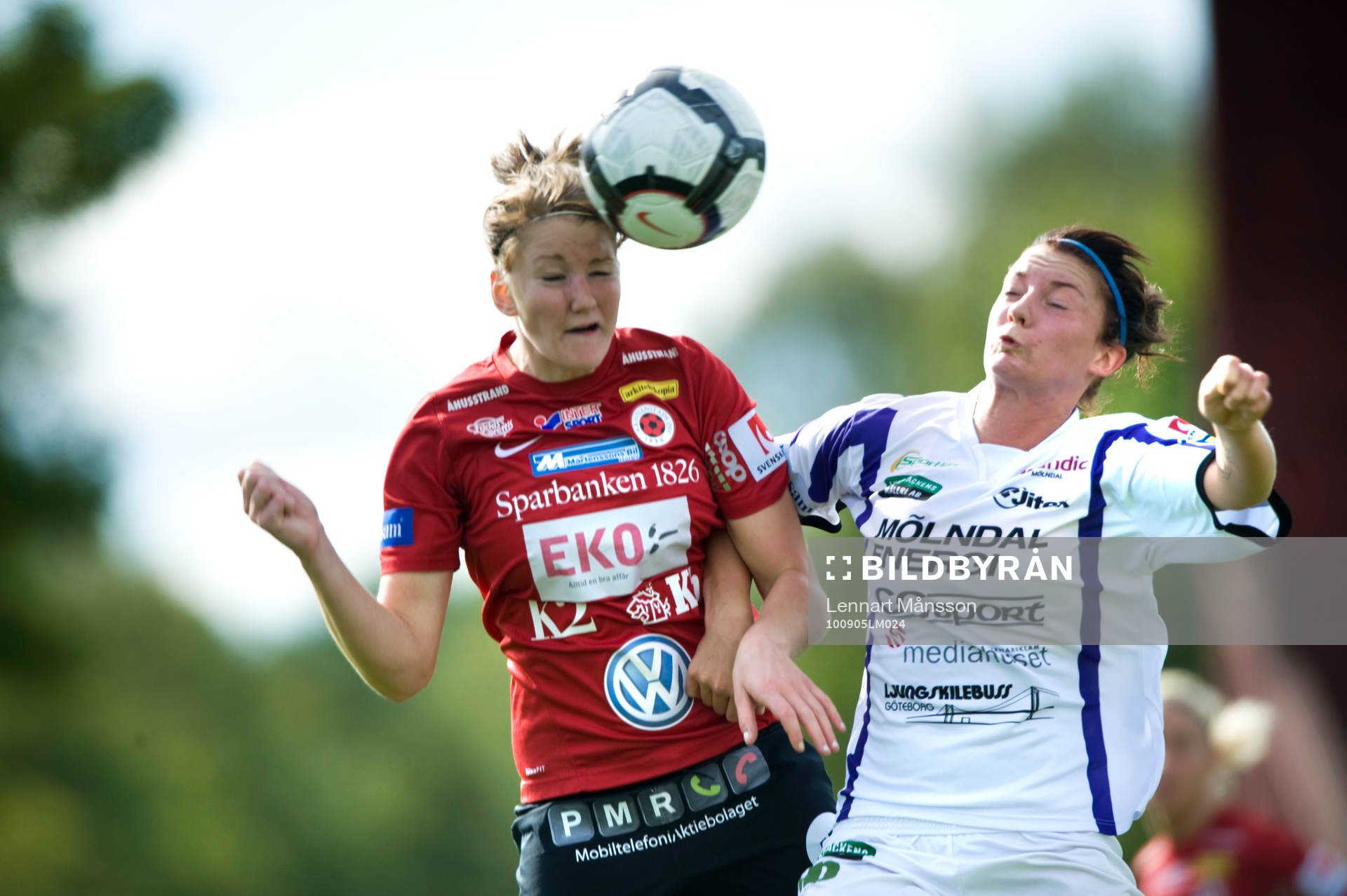 Mia Carlsson, Kristianstad och Malin Fors, Jitex, nickduell