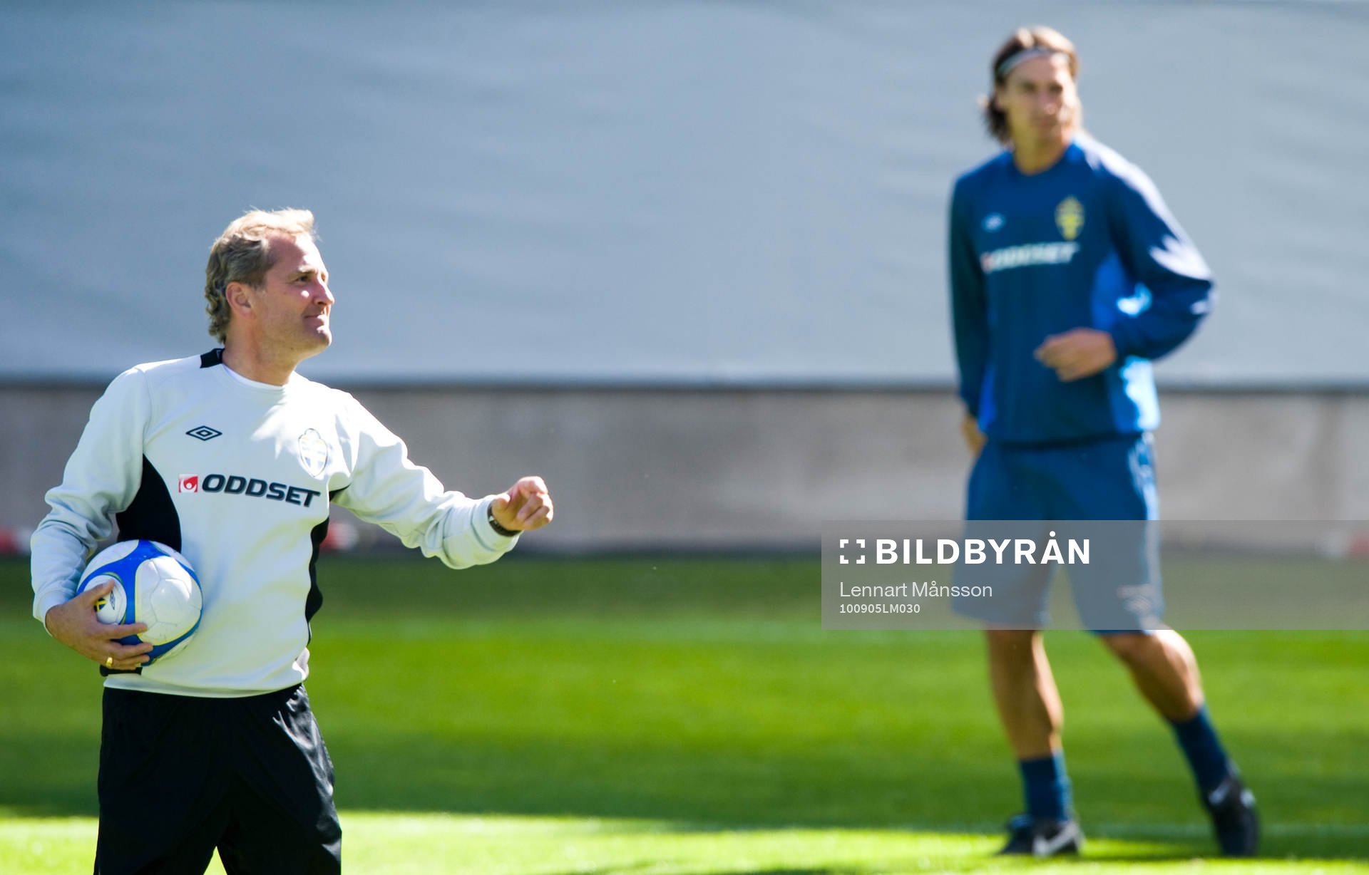Erik Hamrén, förbundskapten och Zlatan Ibrahimovic