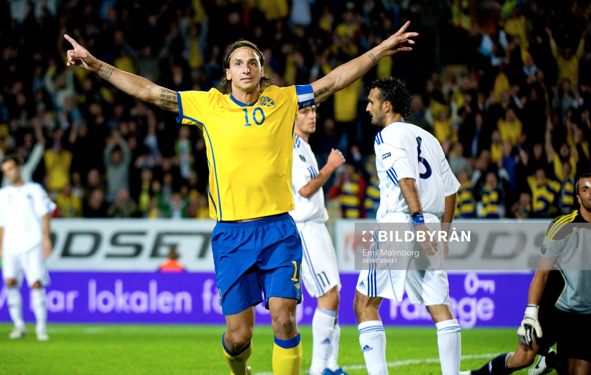 Zlatan Ibrahimovic, Sverige. jubel vid 1-0