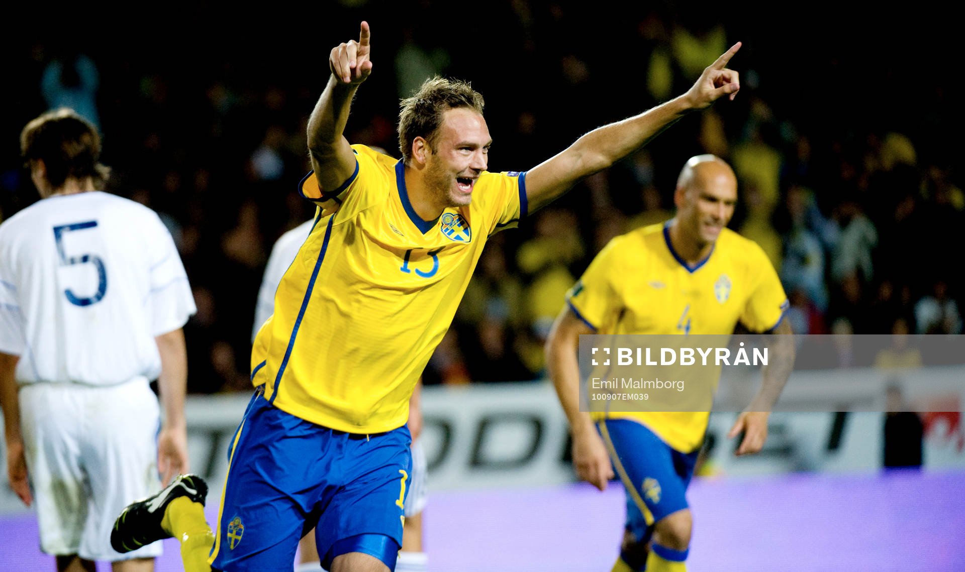 Andreas Granqvist, Sverige. Jubel vid 4-0