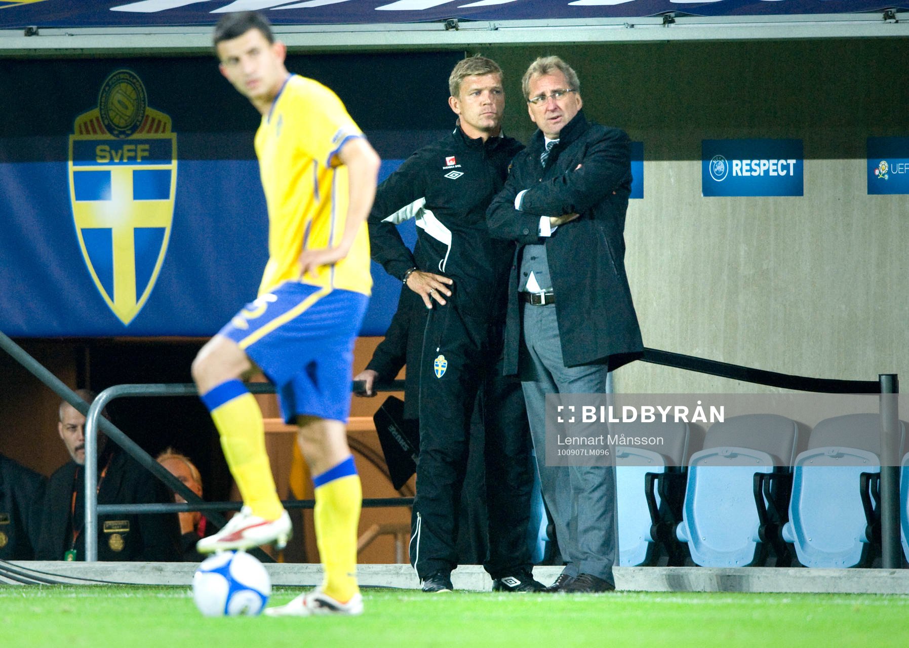 Marcus Allbäck, players Manager och Erik Hamrén,