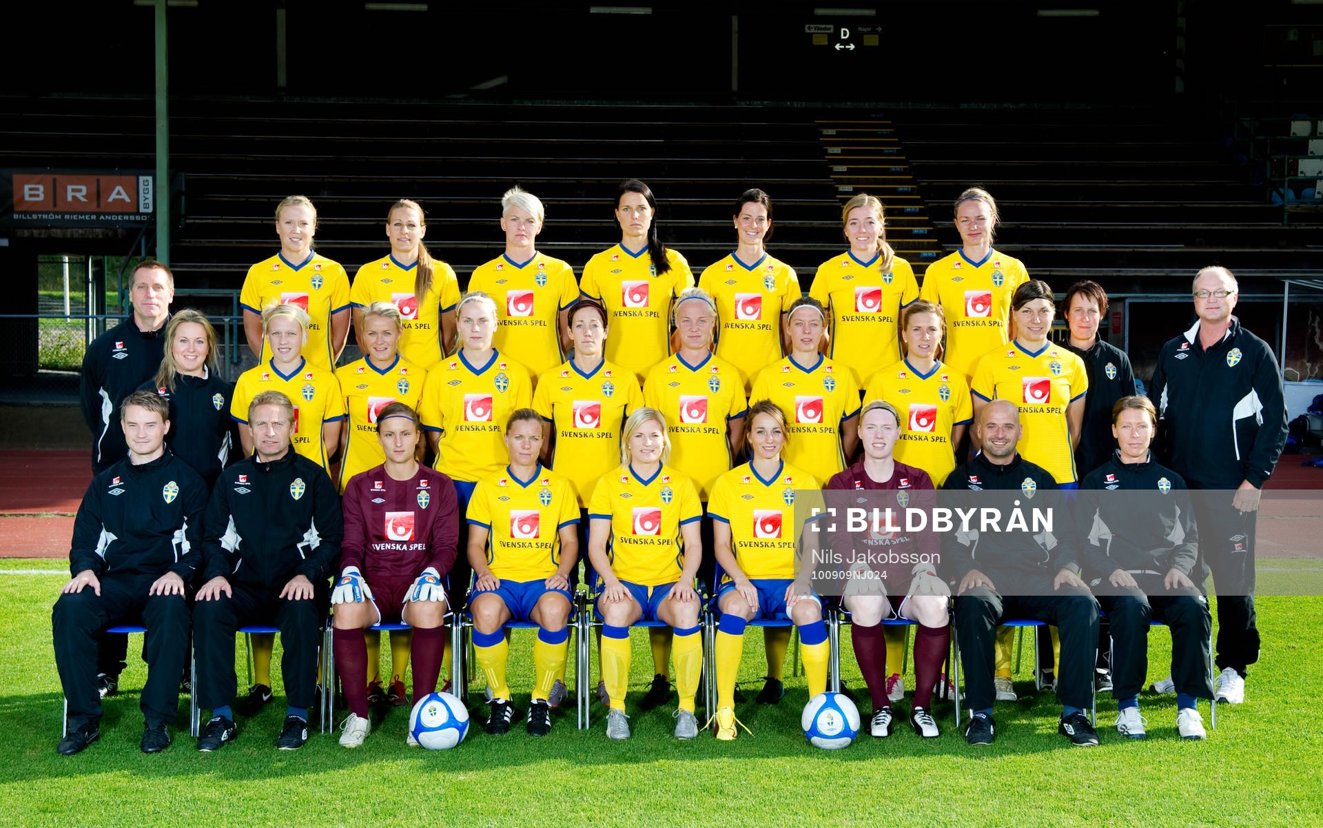 Fotboll, dam, Sverige, lagbild