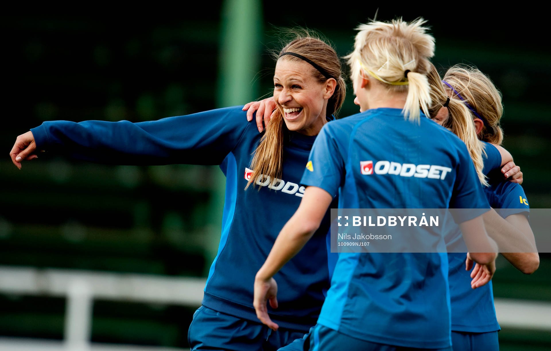 Sverige tränade jubel och målgester, Charlotte Rohlin