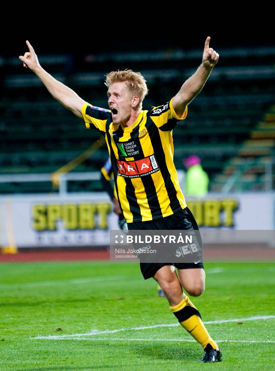  Josef Karlsson, Häcken jubel efter 1-0,