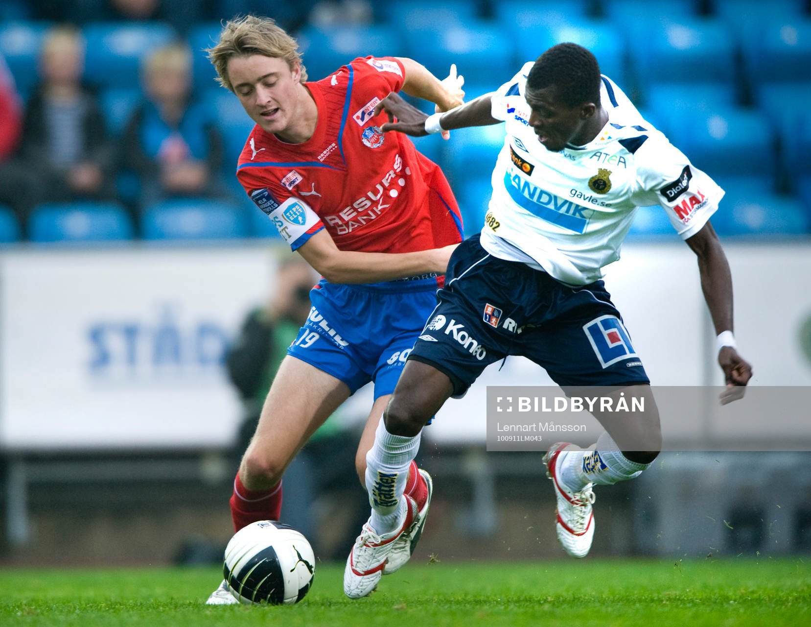 Rasmus Jönsson, Helsingborg, och Yussif Chibsah, Gefle