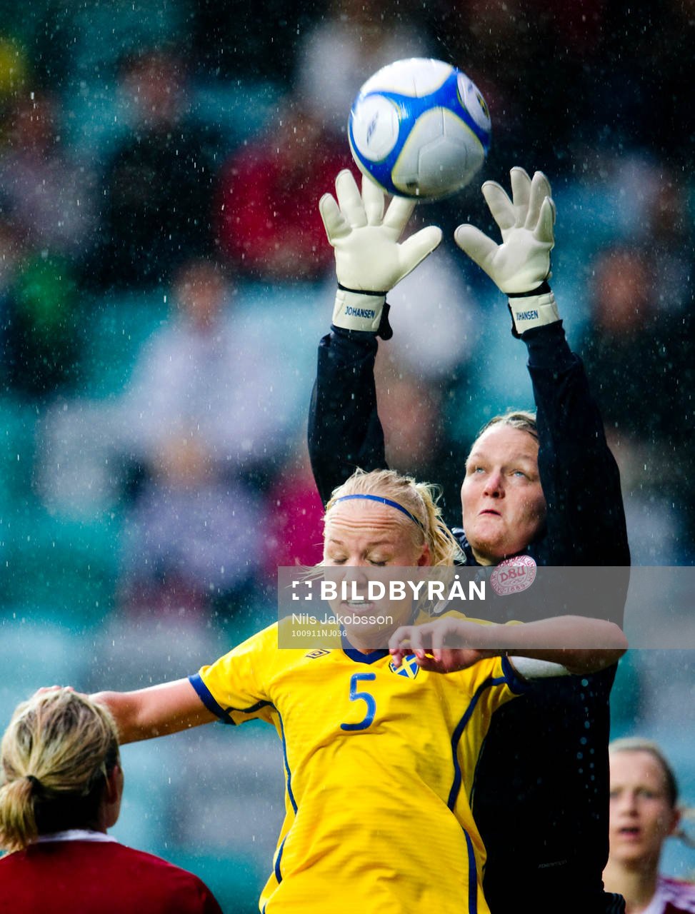 Caroline Seger, Sverige, Heidi Johansen, målvakt, Danmark